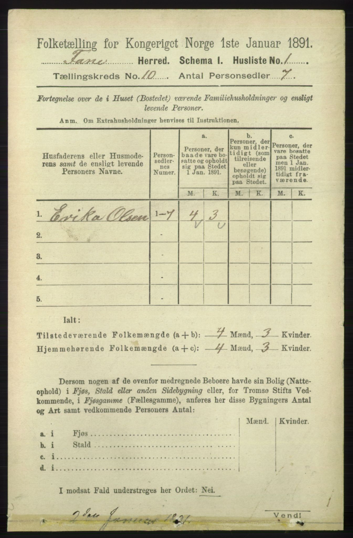 RA, 1891 census for 1249 Fana, 1891, p. 5349