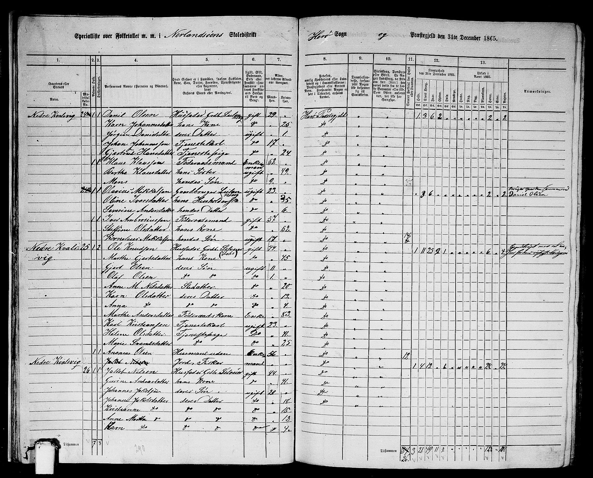 RA, 1865 census for Herøy, 1865, p. 24