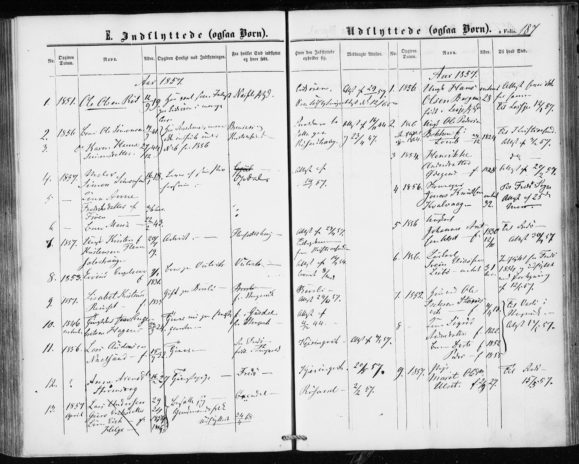 Ministerialprotokoller, klokkerbøker og fødselsregistre - Møre og Romsdal, SAT/A-1454/586/L0985: Parish register (official) no. 586A11, 1857-1866, p. 187