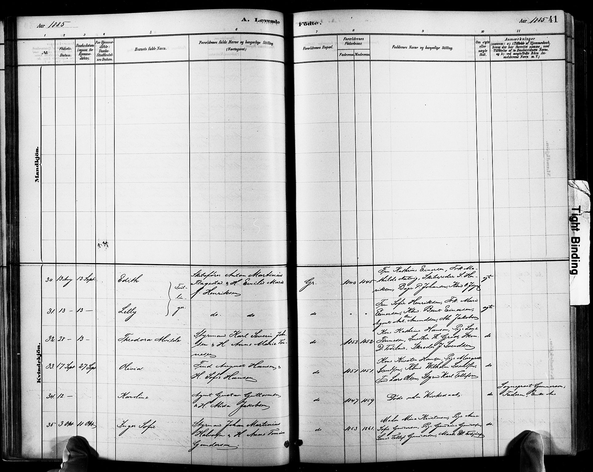 Grimstad sokneprestkontor, AV/SAK-1111-0017/F/Fb/L0001: Parish register (copy) no. B 1, 1881-1922, p. 41