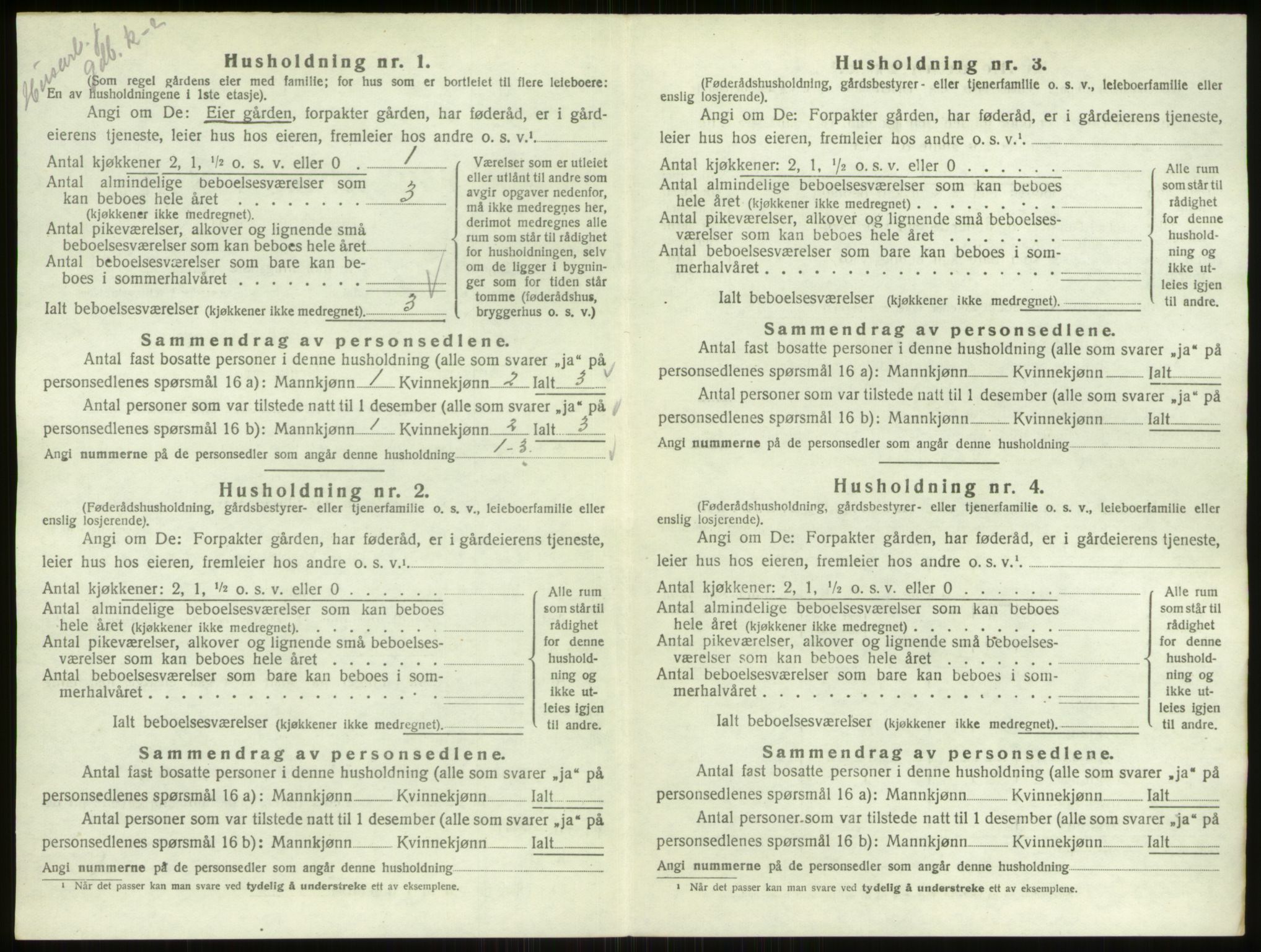 SAO, 1920 census for Varteig, 1920, p. 281