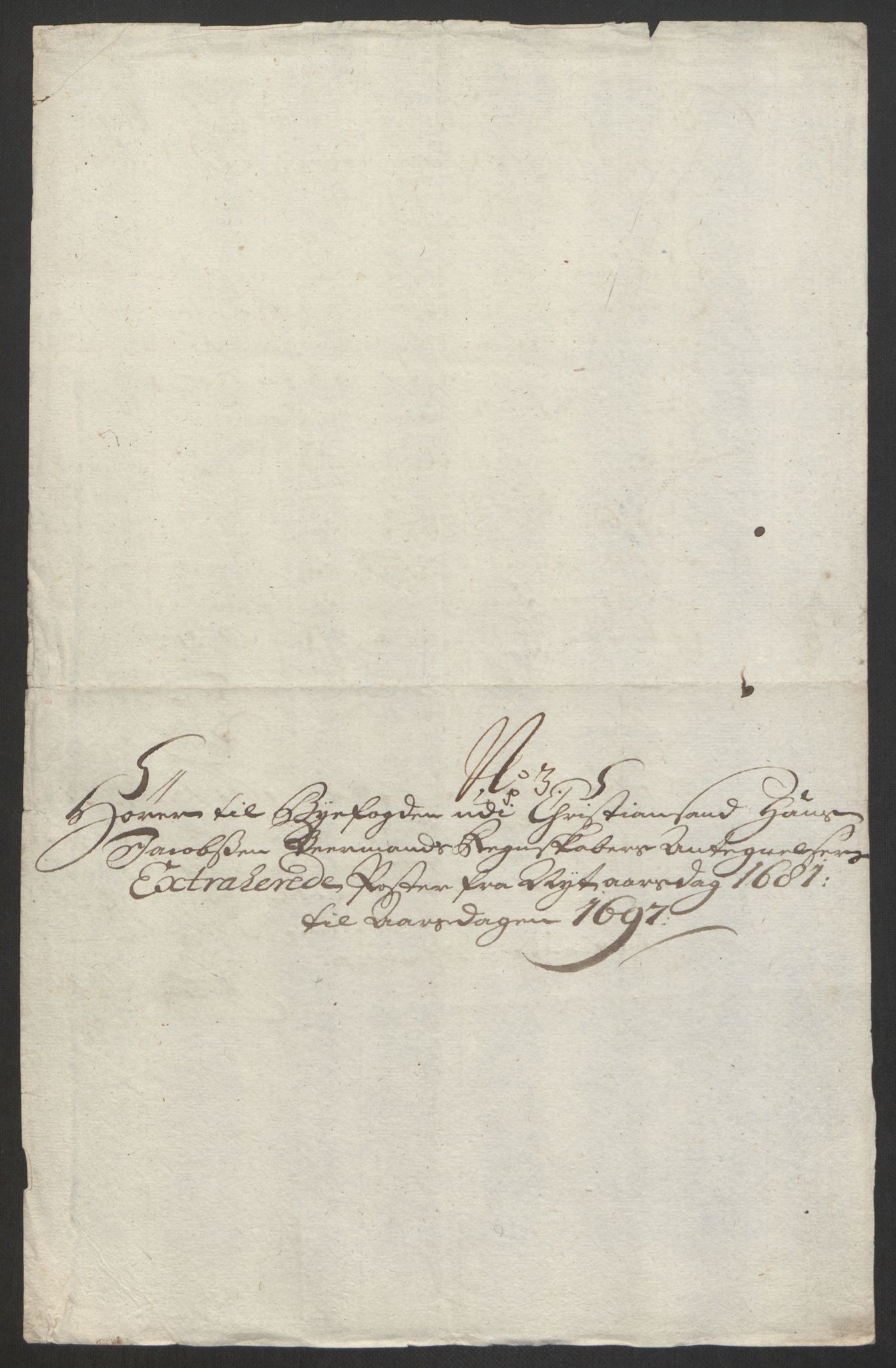 Rentekammeret inntil 1814, Reviderte regnskaper, Byregnskaper, AV/RA-EA-4066/R/Rm/L0285: [M18] Sikt og sakefall, 1681-1718, p. 47