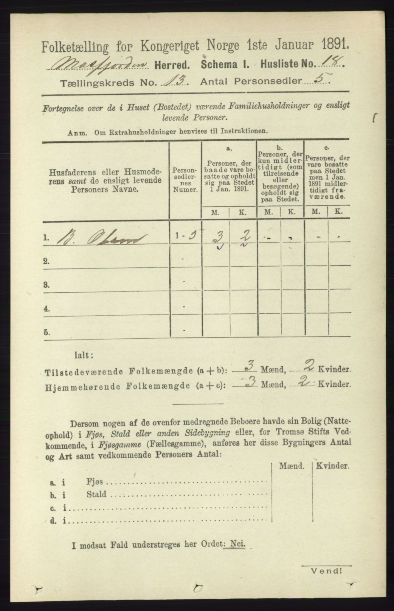 RA, 1891 census for 1266 Masfjorden, 1891, p. 2620