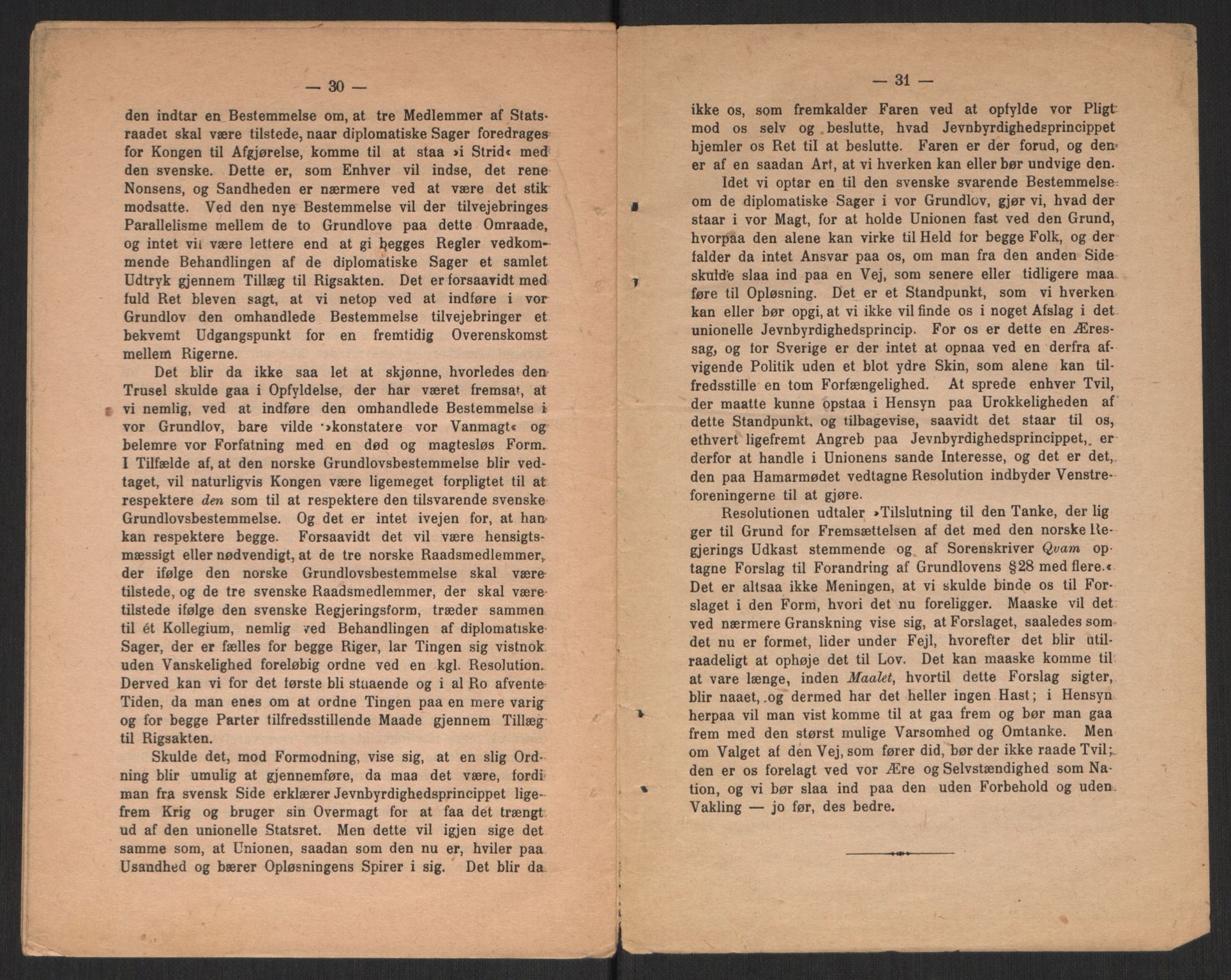 Venstres Hovedorganisasjon, RA/PA-0876/X/L0001: De eldste skrifter, 1860-1936, p. 497