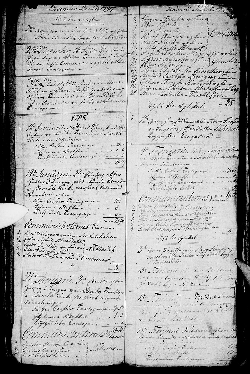 Bamble kirkebøker, AV/SAKO-A-253/G/Ga/L0002: Parish register (copy) no. I 2, 1794-1800