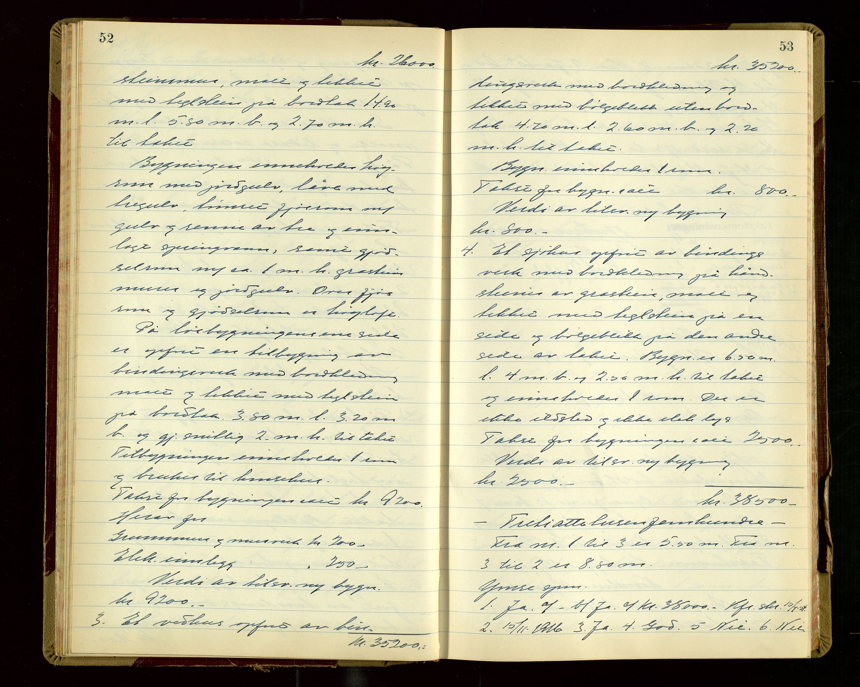 Eigersund lensmannskontor, AV/SAST-A-100171/Goa/L0013: "Branntakstprotokoll", 1954-1955, p. 52-53