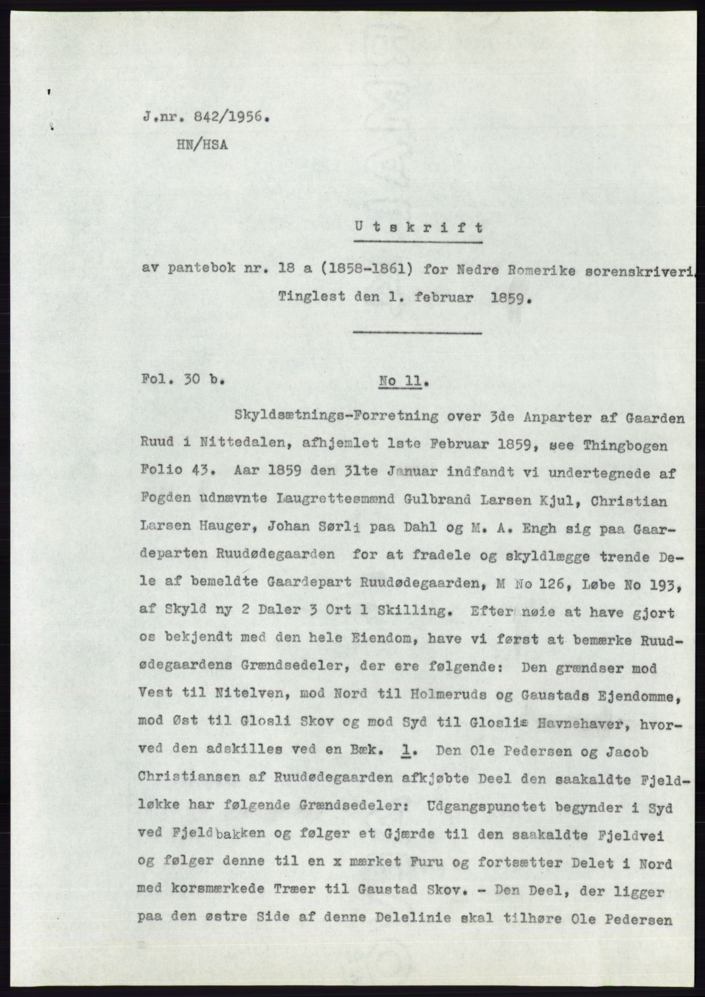 Statsarkivet i Oslo, SAO/A-10621/Z/Zd/L0005: Avskrifter, j.nr 801-1262/1956, 1956, p. 10