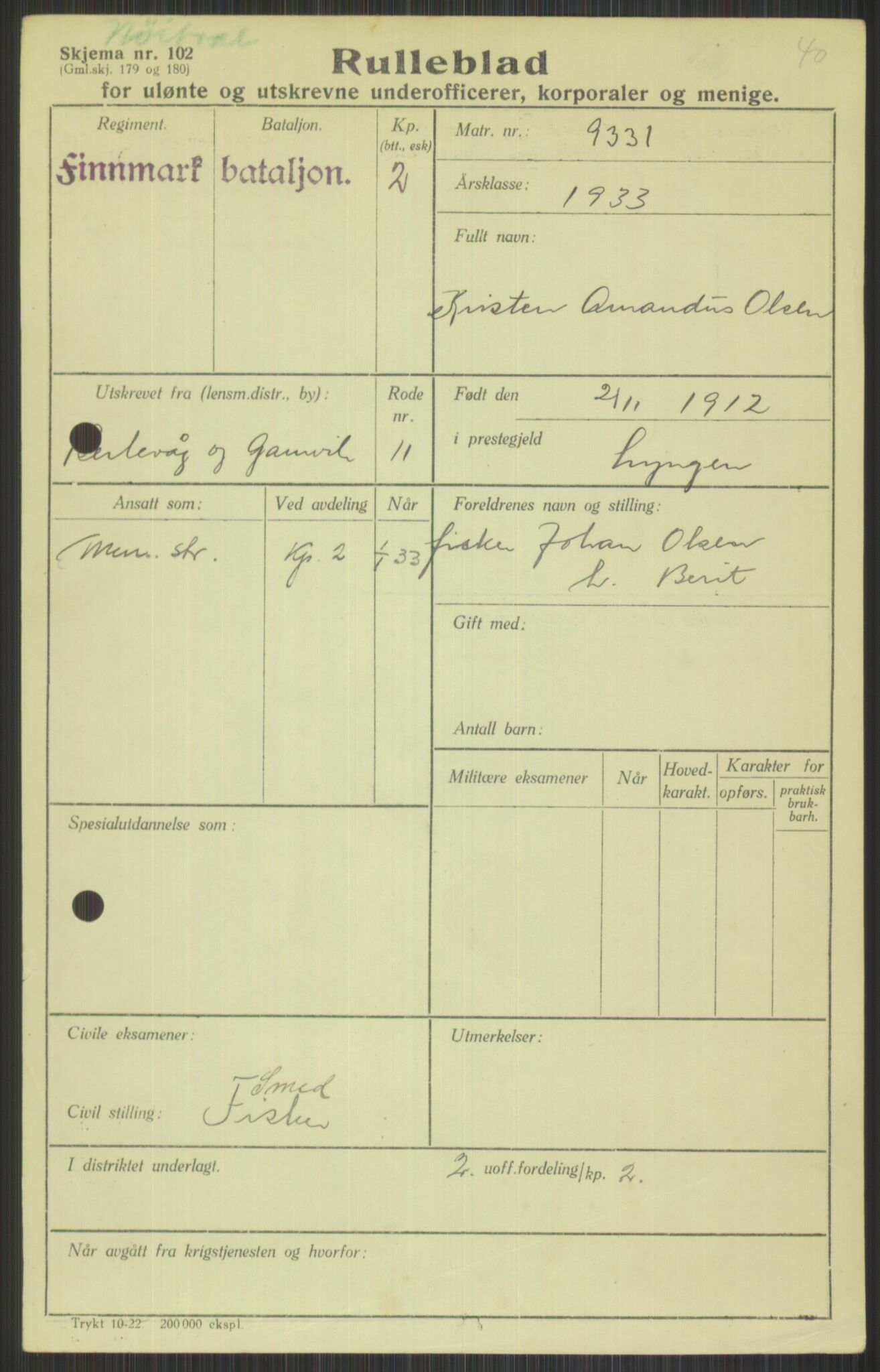 Forsvaret, Varanger bataljon, AV/RA-RAFA-2258/1/D/L0440: Rulleblad for fødte 1892-1912, 1892-1912, p. 1719