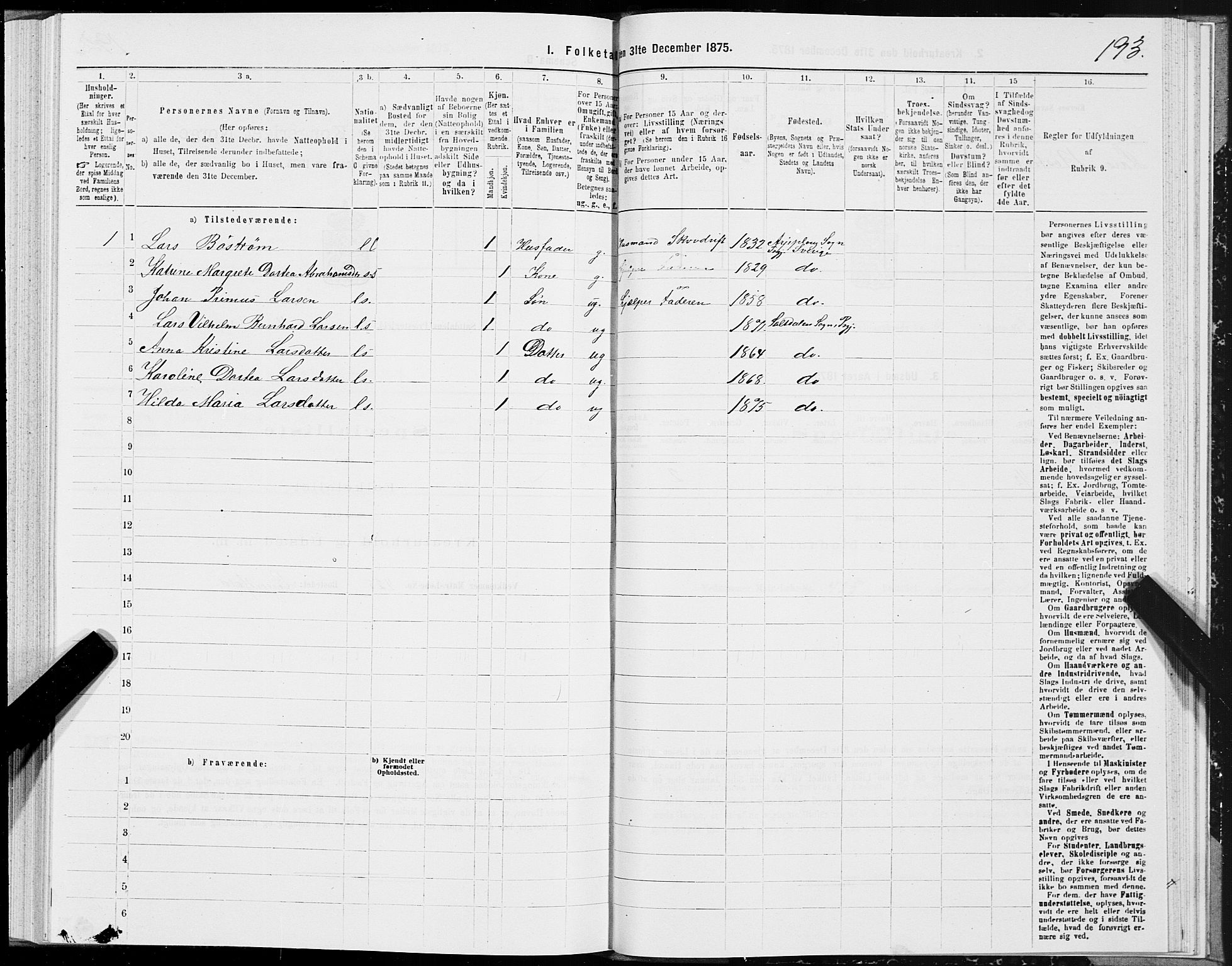 SAT, 1875 census for 1840P Saltdal, 1875, p. 2193