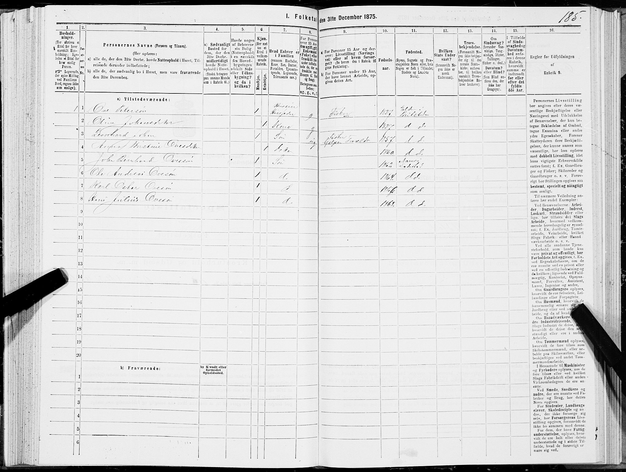 SAT, 1875 census for 1745L Namsos/Vemundvik og Sævik, 1875, p. 2185