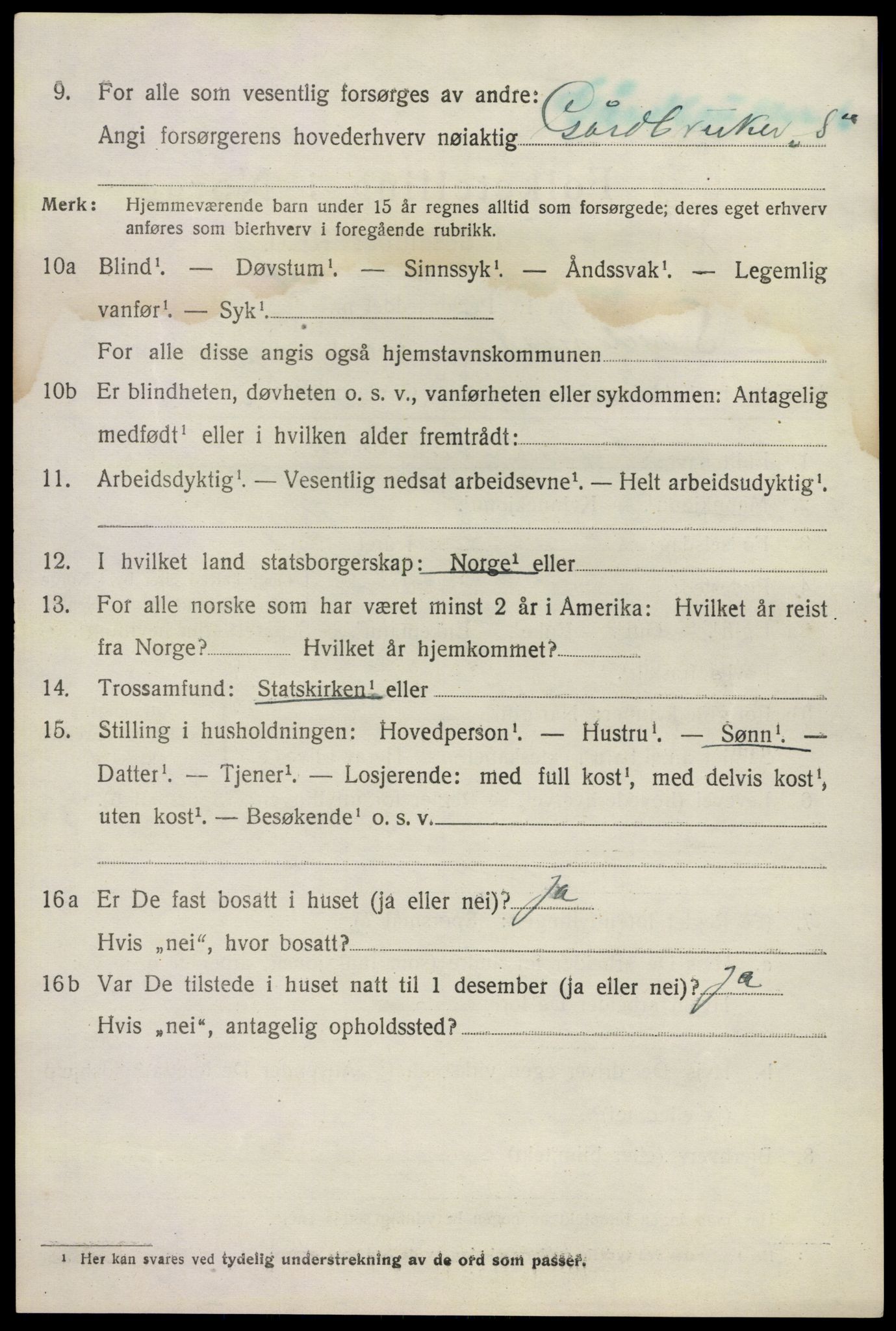 SAKO, 1920 census for Sandeherred, 1920, p. 5193