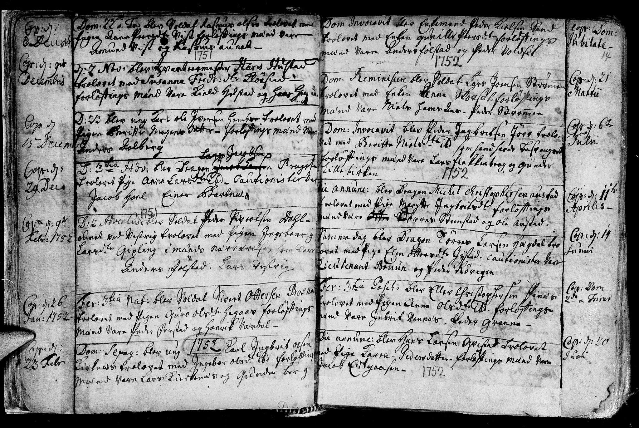 Ministerialprotokoller, klokkerbøker og fødselsregistre - Nord-Trøndelag, SAT/A-1458/730/L0272: Parish register (official) no. 730A01, 1733-1764, p. 14