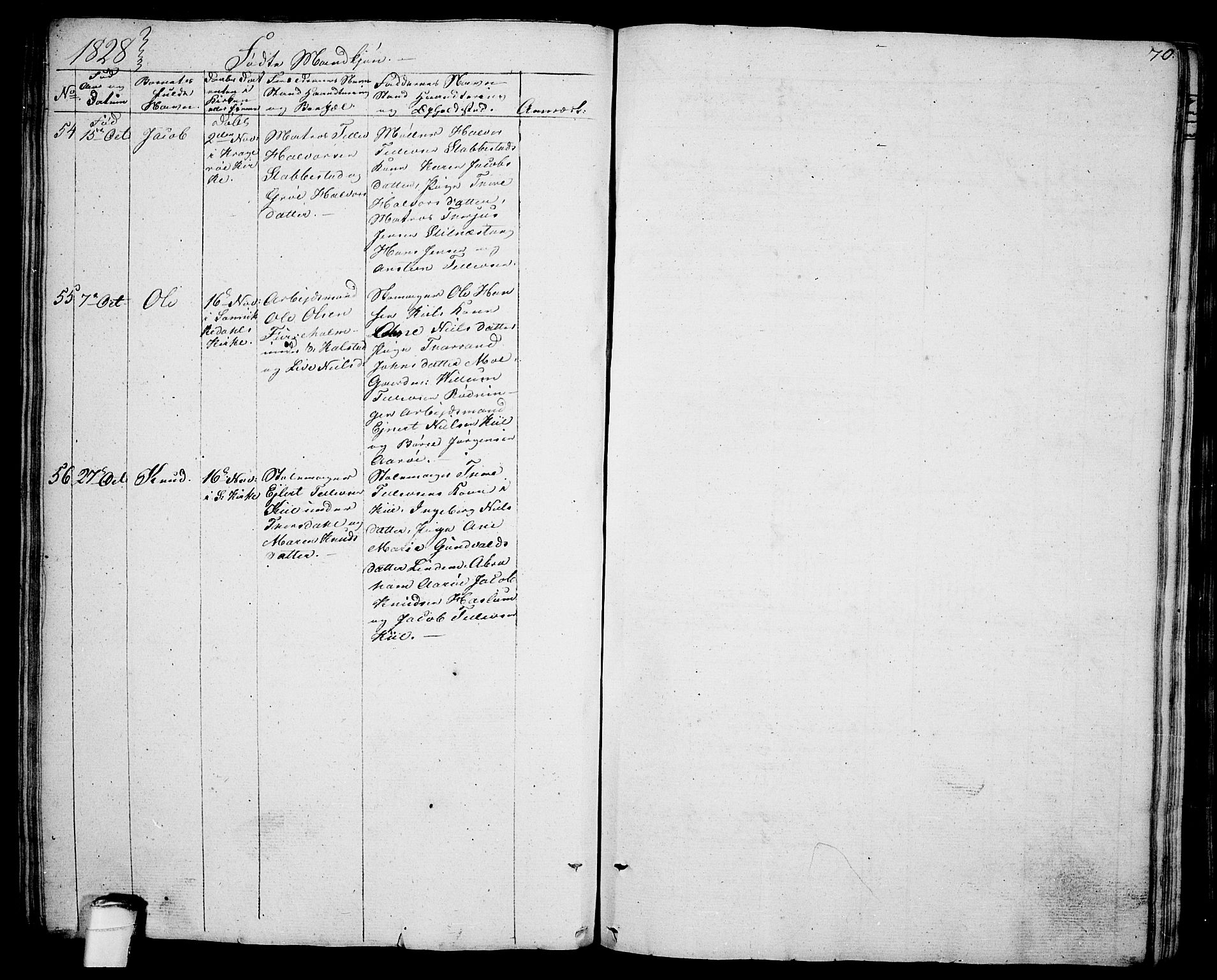 Sannidal kirkebøker, SAKO/A-296/F/Fa/L0005: Parish register (official) no. 5, 1823-1830, p. 70