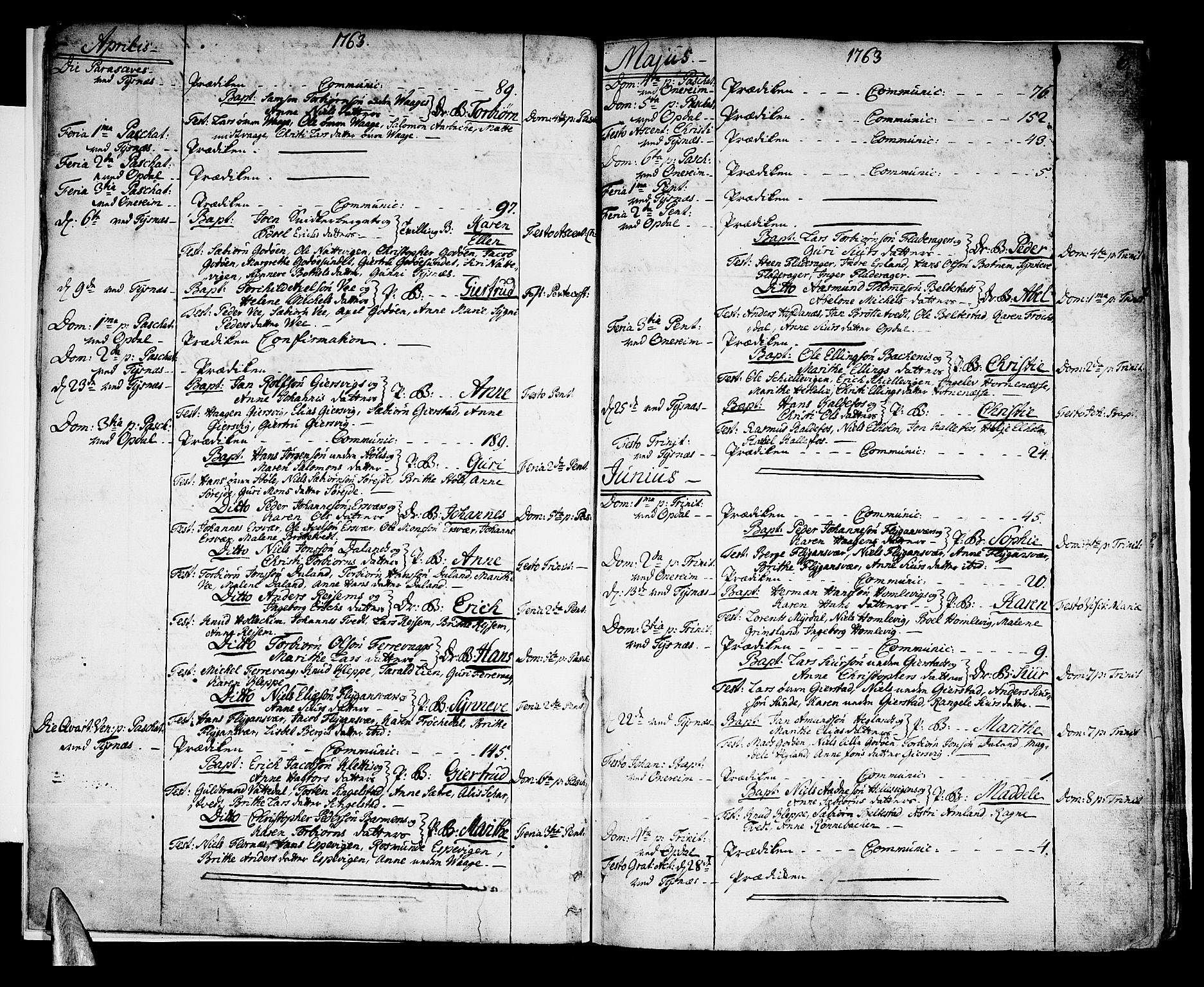 Tysnes sokneprestembete, AV/SAB-A-78601/H/Haa: Parish register (official) no. A 5, 1762-1793, p. 6