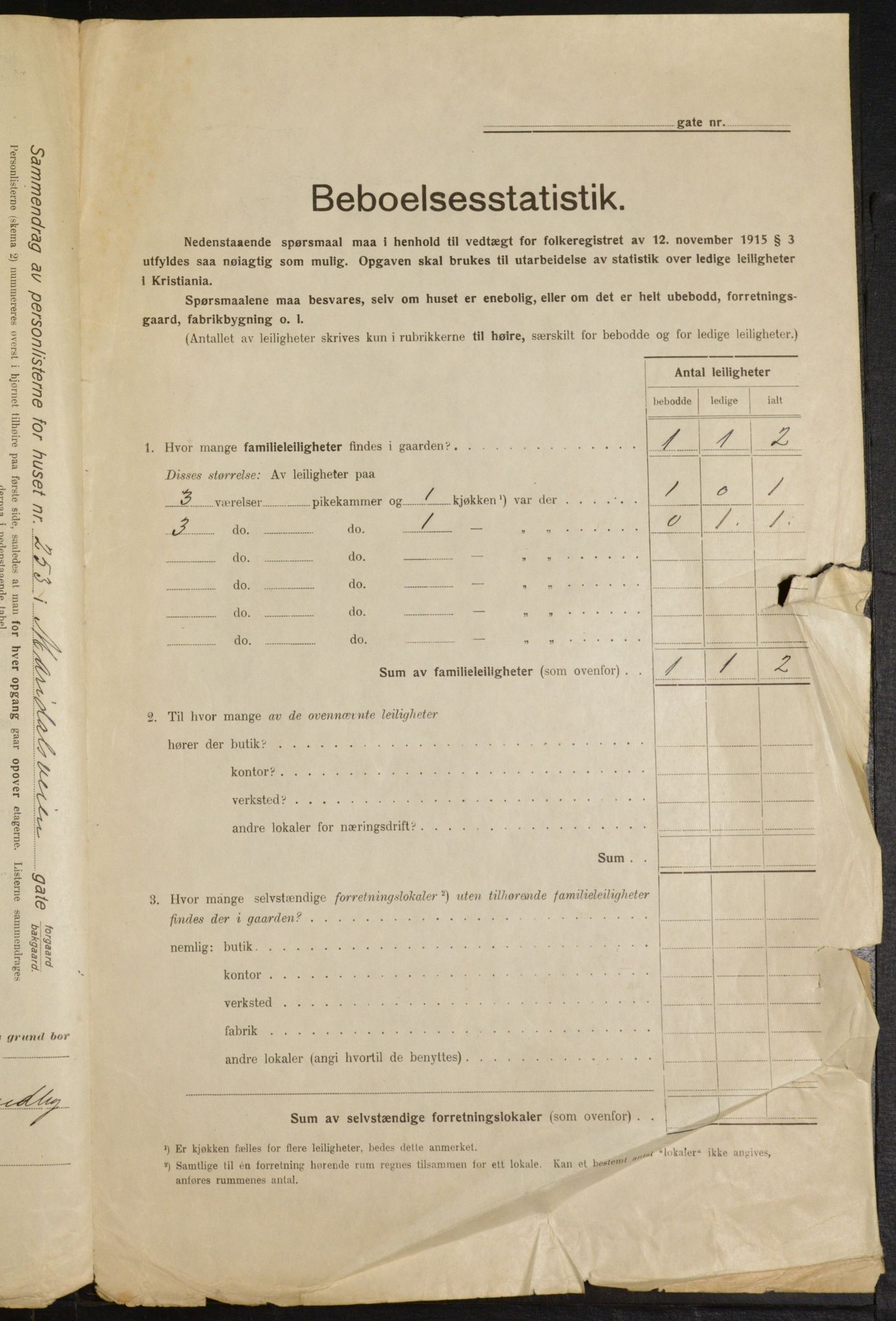 OBA, Municipal Census 1916 for Kristiania, 1916, p. 64223