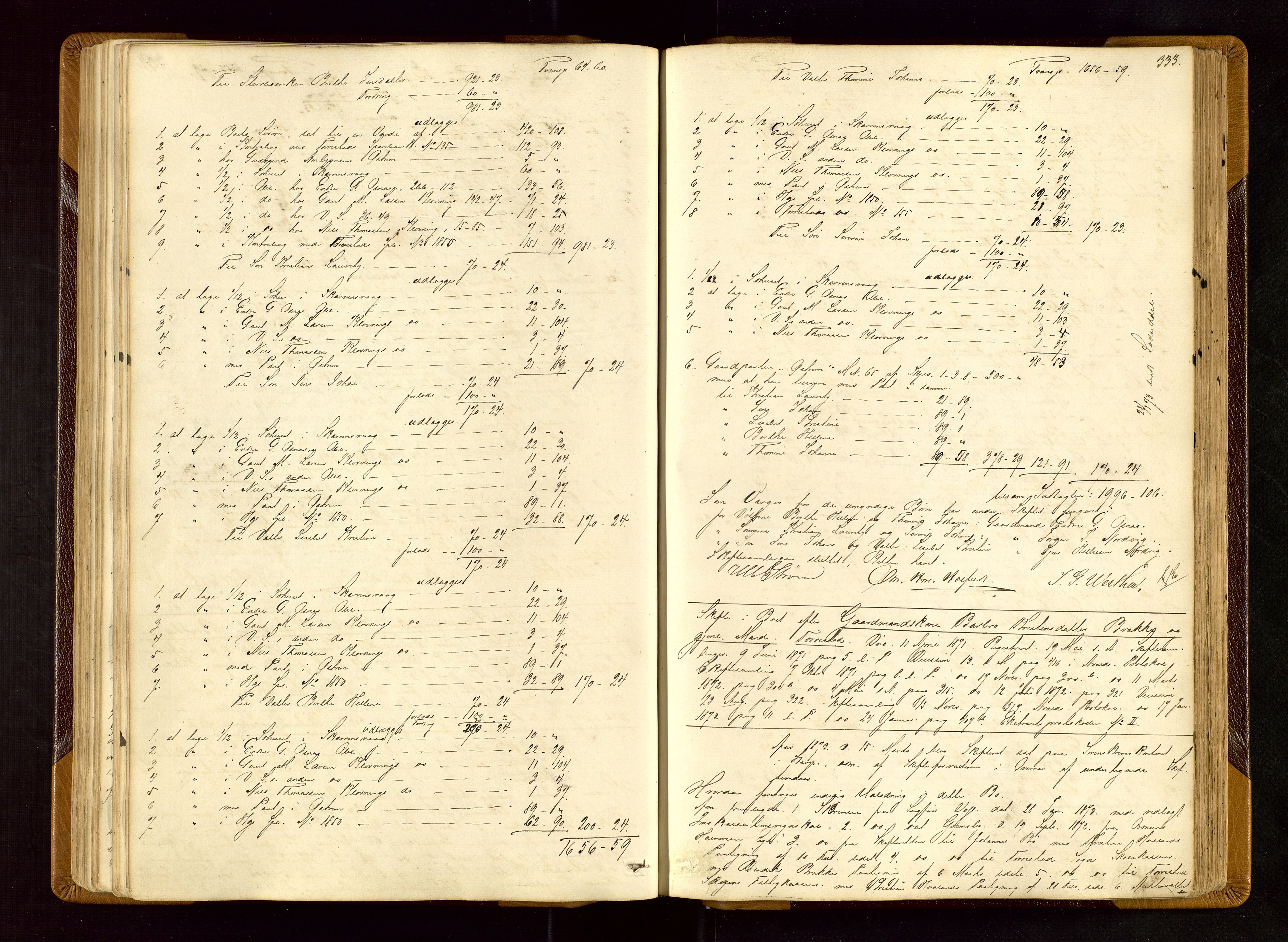 Karmsund sorenskriveri, SAST/A-100311/01/IV/IVDBA/L0004: SKIFTEPROTOKOLL TORVESTAD, TYSVÆR, 1868-1877, p. 332b-333a