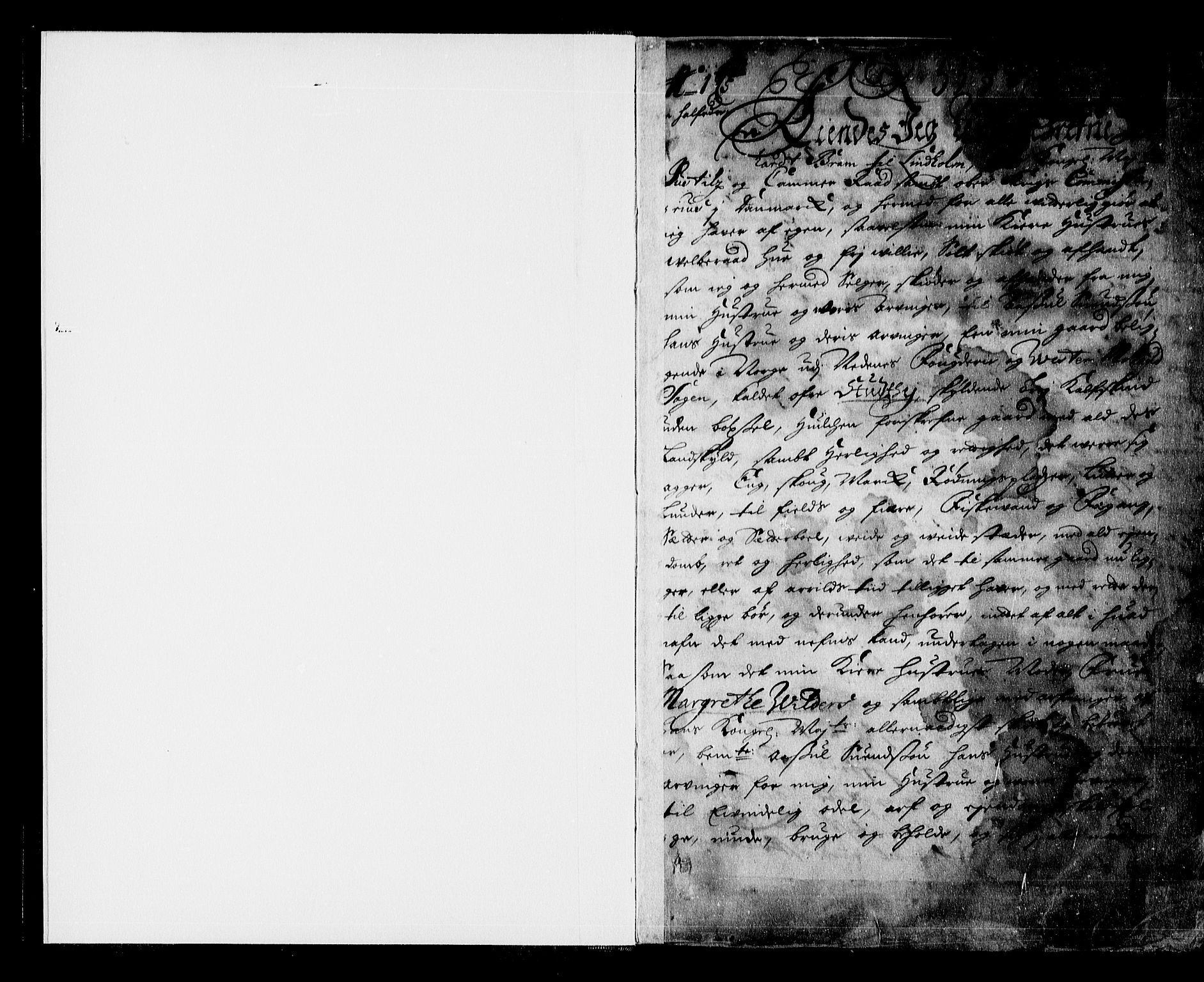 Nedenes sorenskriveri før 1824, SAK/1221-0007/G/Gb/L0001: Mortgage book no. 1, 1696-1698, p. 1
