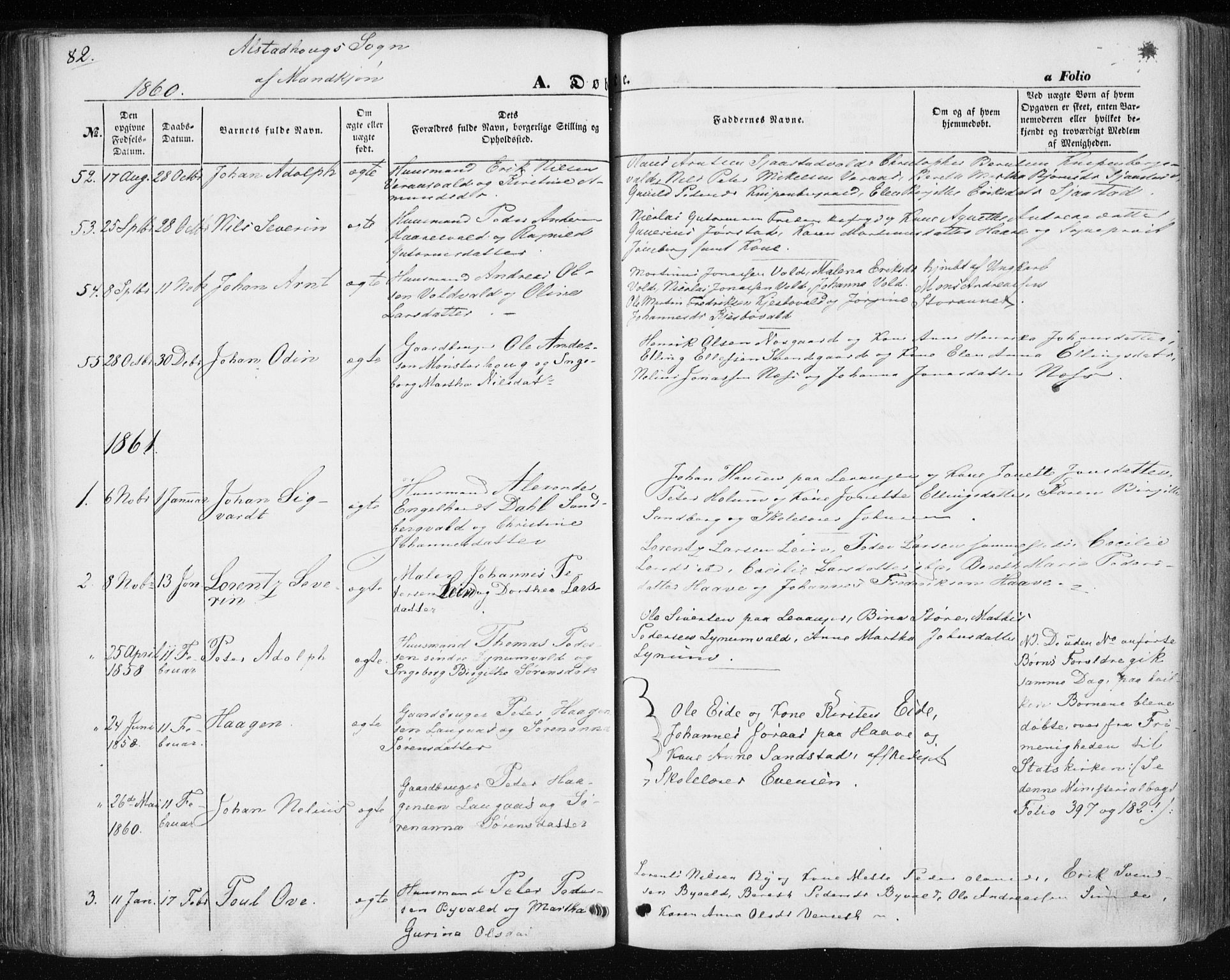 Ministerialprotokoller, klokkerbøker og fødselsregistre - Nord-Trøndelag, SAT/A-1458/717/L0154: Parish register (official) no. 717A07 /1, 1850-1862, p. 82