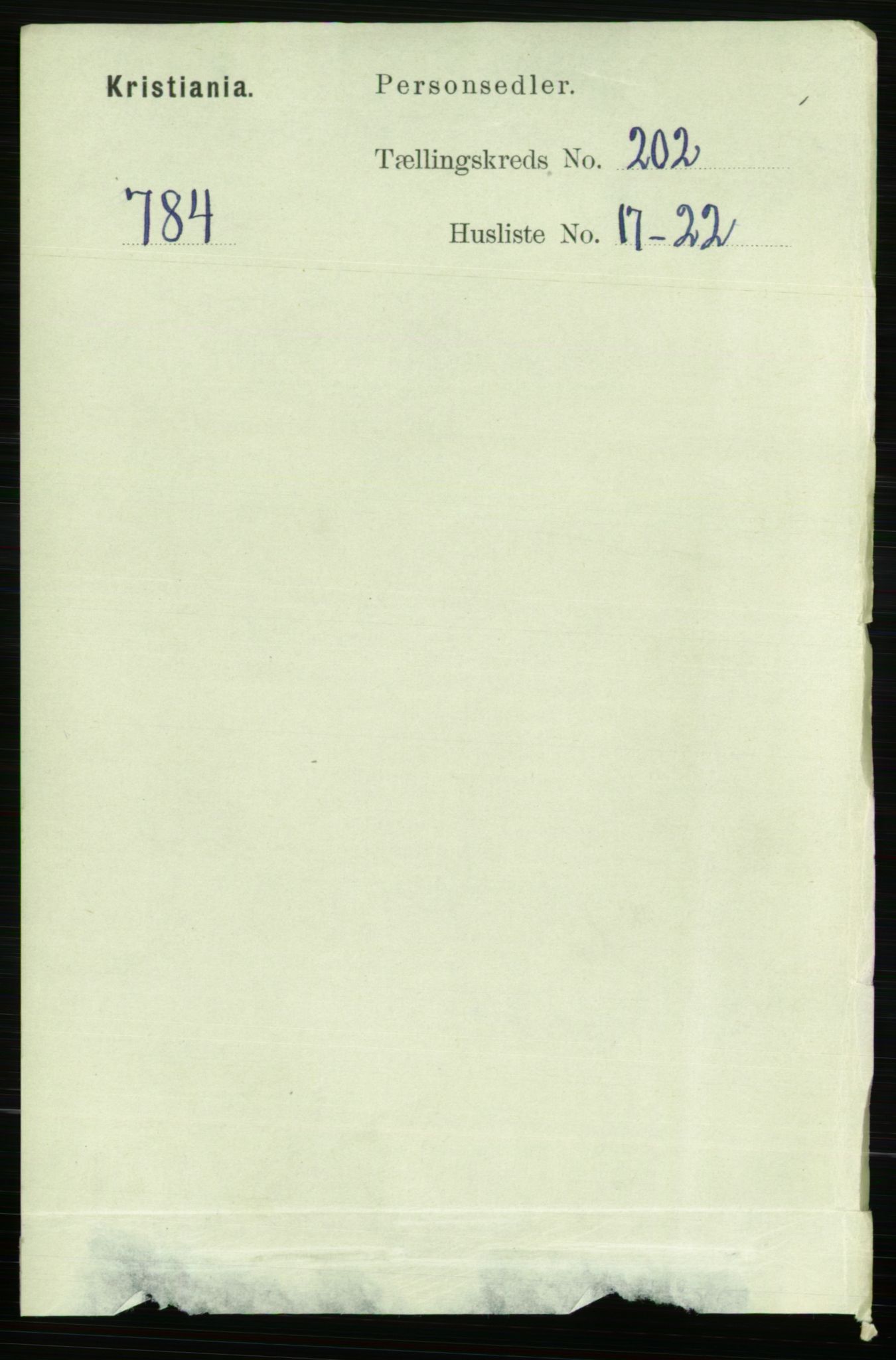 RA, 1891 census for 0301 Kristiania, 1891, p. 121789