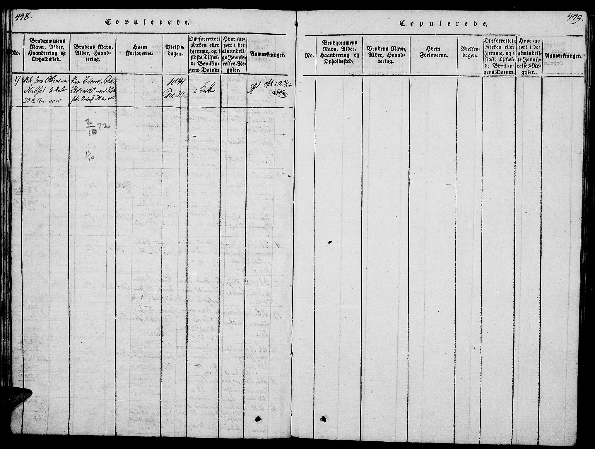 Åmot prestekontor, Hedmark, SAH/PREST-056/H/Ha/Haa/L0005: Parish register (official) no. 5, 1815-1841, p. 448-449