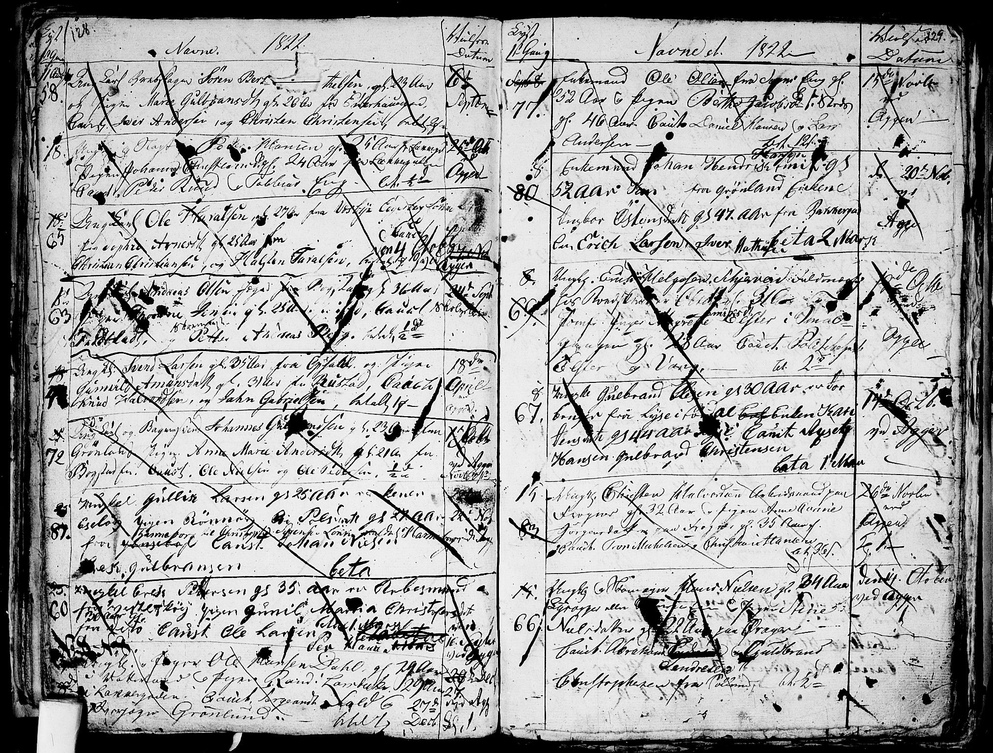 Aker prestekontor kirkebøker, AV/SAO-A-10861/G/L0001: Parish register (copy) no. 1, 1796-1826, p. 128-129