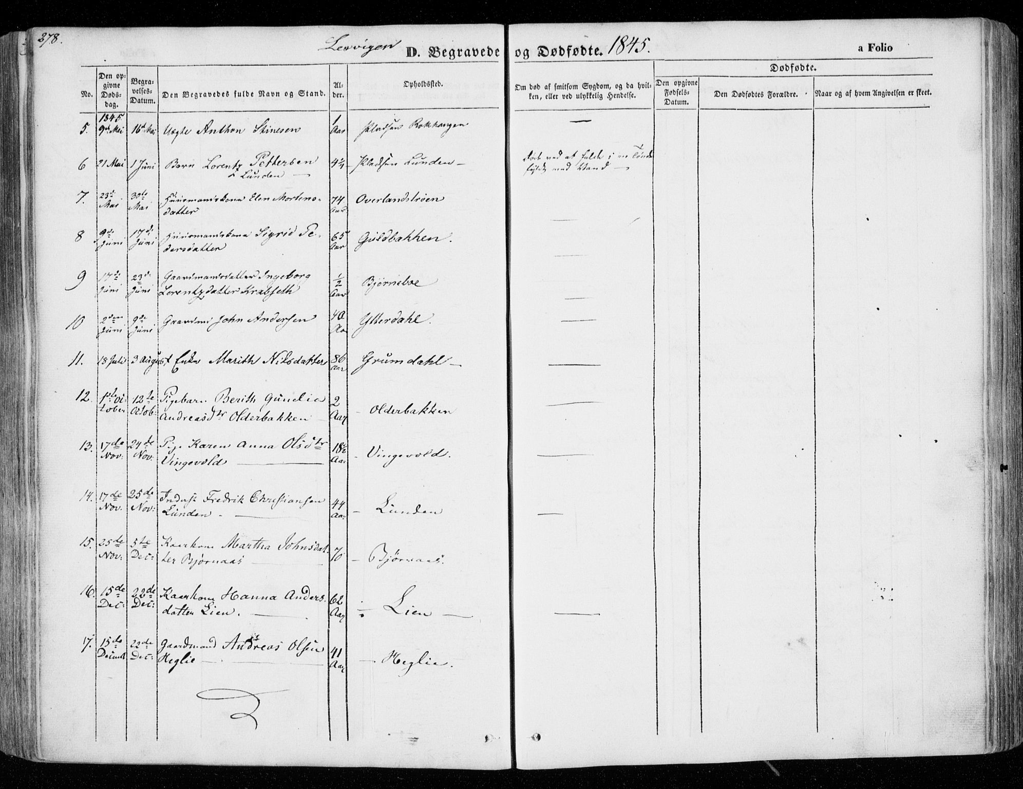 Ministerialprotokoller, klokkerbøker og fødselsregistre - Nord-Trøndelag, SAT/A-1458/701/L0007: Parish register (official) no. 701A07 /1, 1842-1854, p. 278