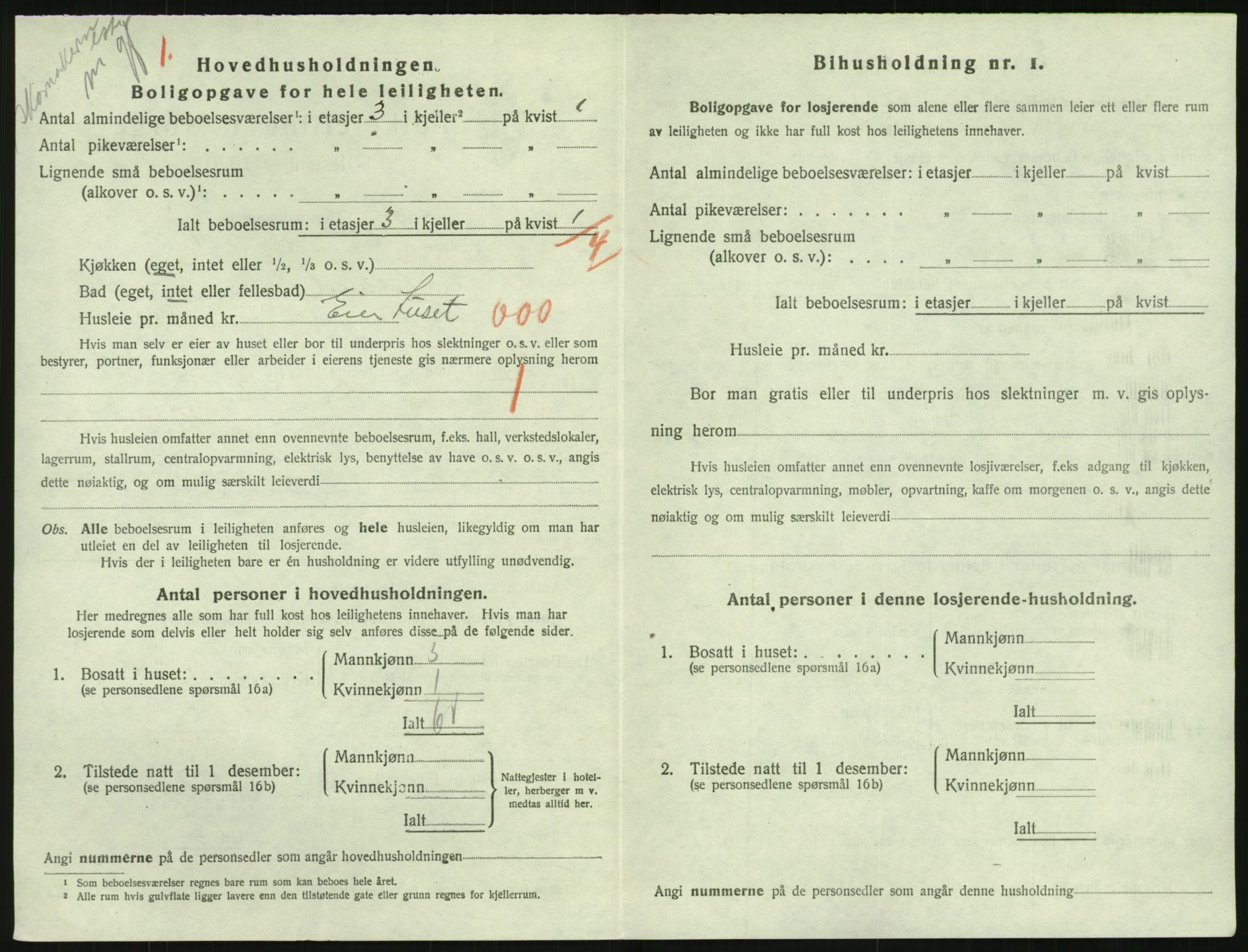 SAK, 1920 census for Lillesand, 1920, p. 1020