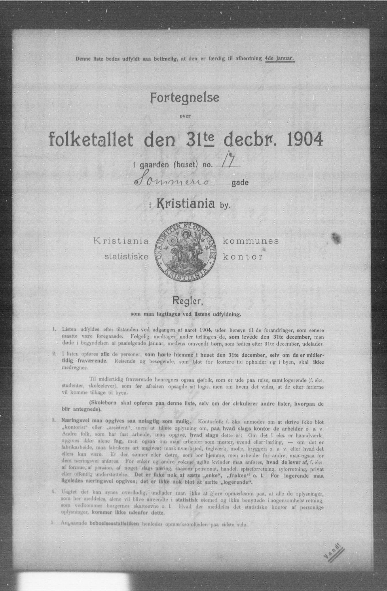 OBA, Municipal Census 1904 for Kristiania, 1904, p. 18970