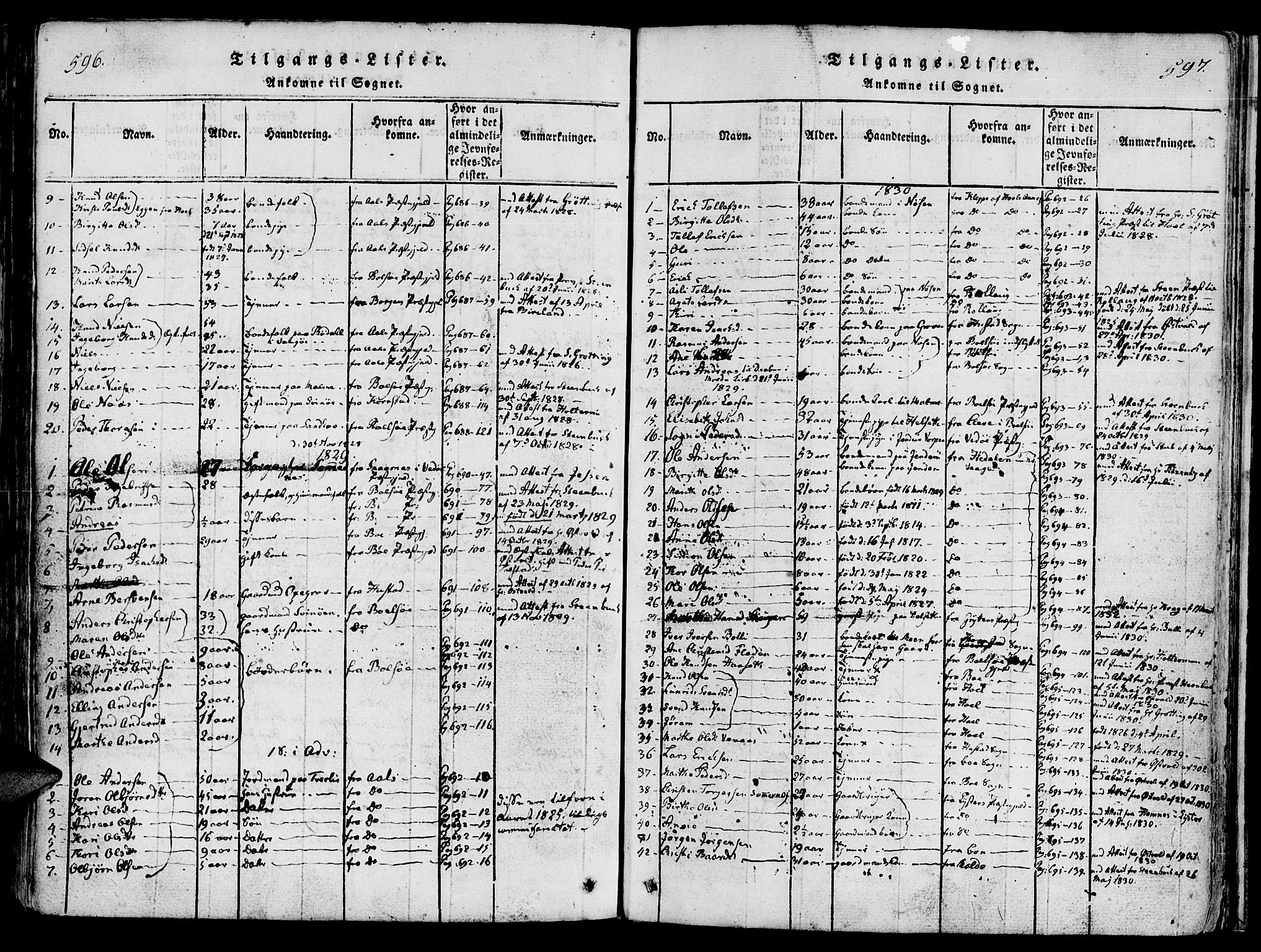 Ministerialprotokoller, klokkerbøker og fødselsregistre - Møre og Romsdal, AV/SAT-A-1454/565/L0747: Parish register (official) no. 565A01, 1817-1844, p. 596-597