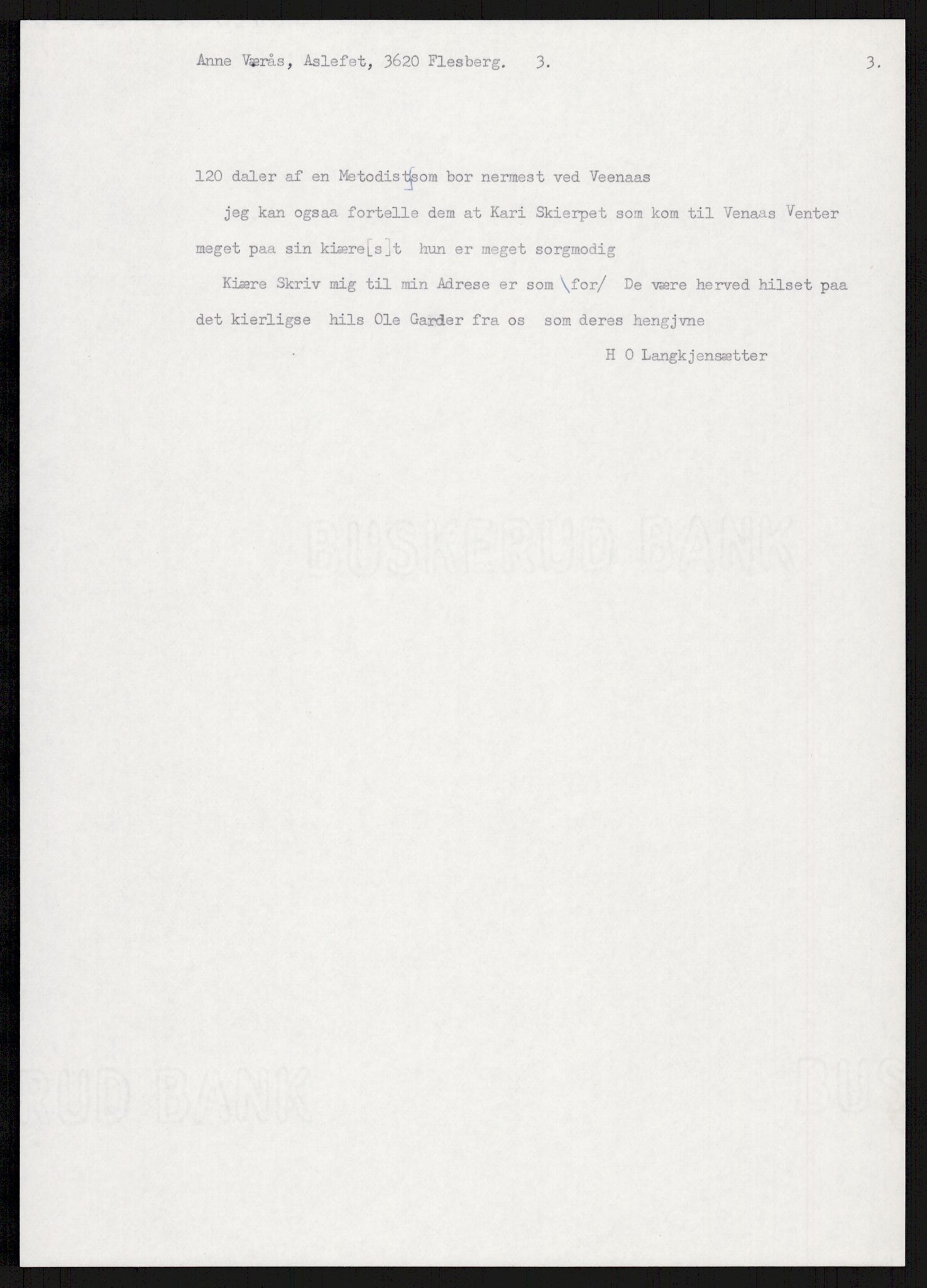 Samlinger til kildeutgivelse, Amerikabrevene, AV/RA-EA-4057/F/L0016: Innlån fra Buskerud: Andersen - Bratås, 1838-1914, p. 598