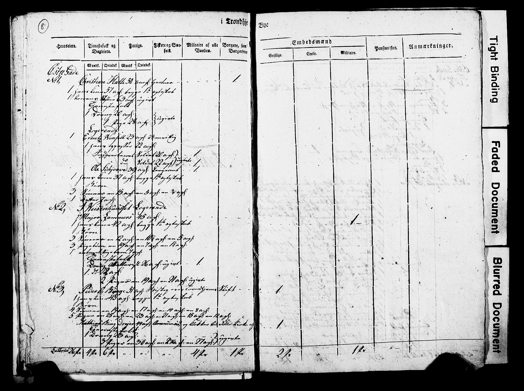 RA, Census 1815 for Trondheim, 1815, p. 7