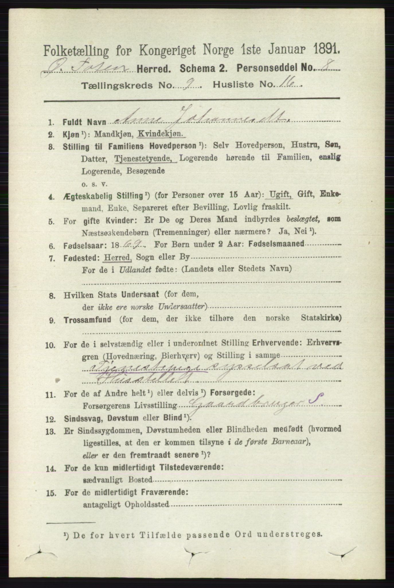 RA, 1891 census for 0528 Østre Toten, 1891, p. 5746