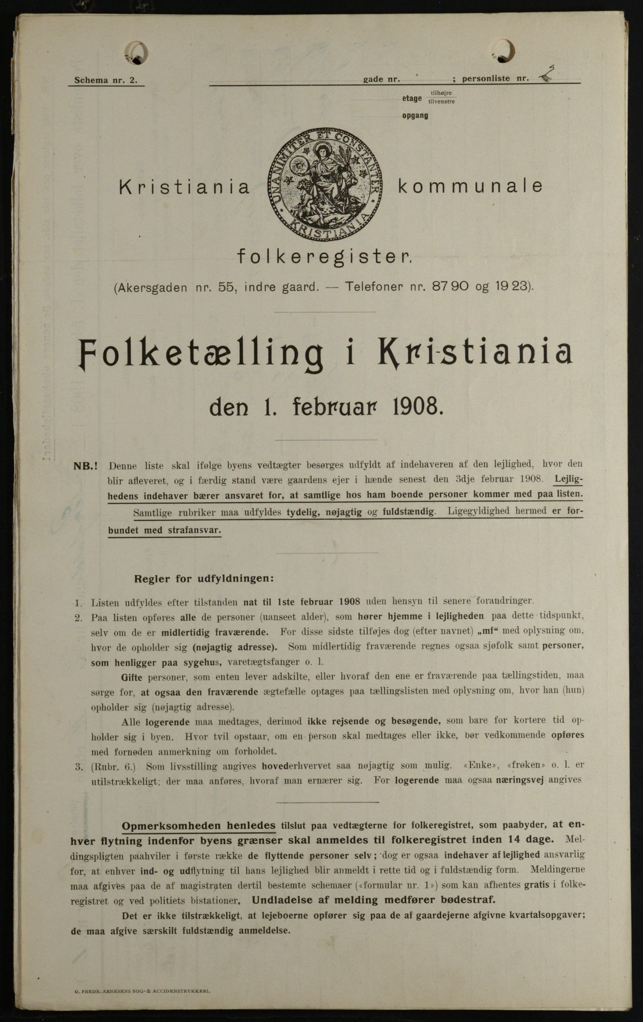 OBA, Municipal Census 1908 for Kristiania, 1908, p. 51363