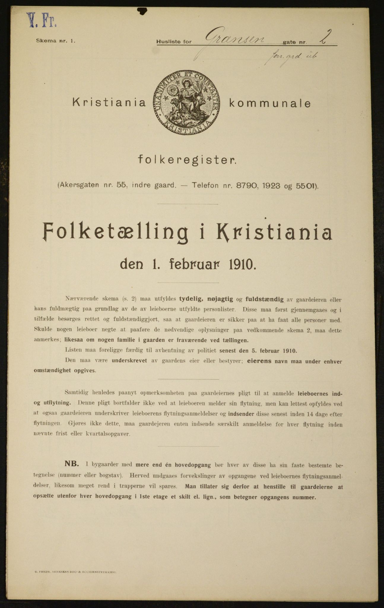 OBA, Municipal Census 1910 for Kristiania, 1910, p. 28232