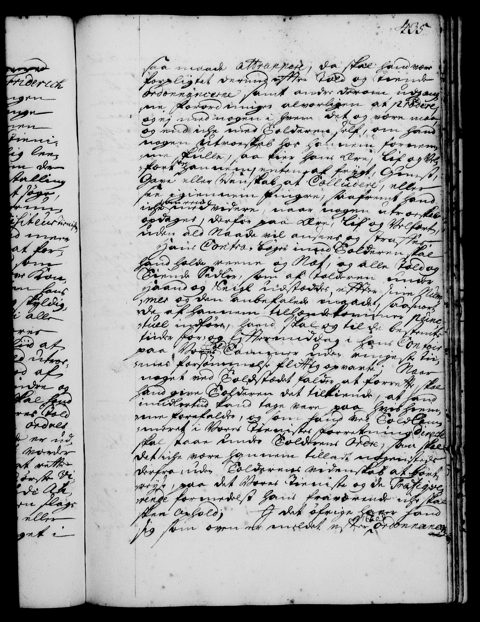 Rentekammeret, Kammerkanselliet, RA/EA-3111/G/Gg/Gge/L0001: Norsk bestallingsprotokoll med register (merket RK 53.25), 1720-1730, p. 435