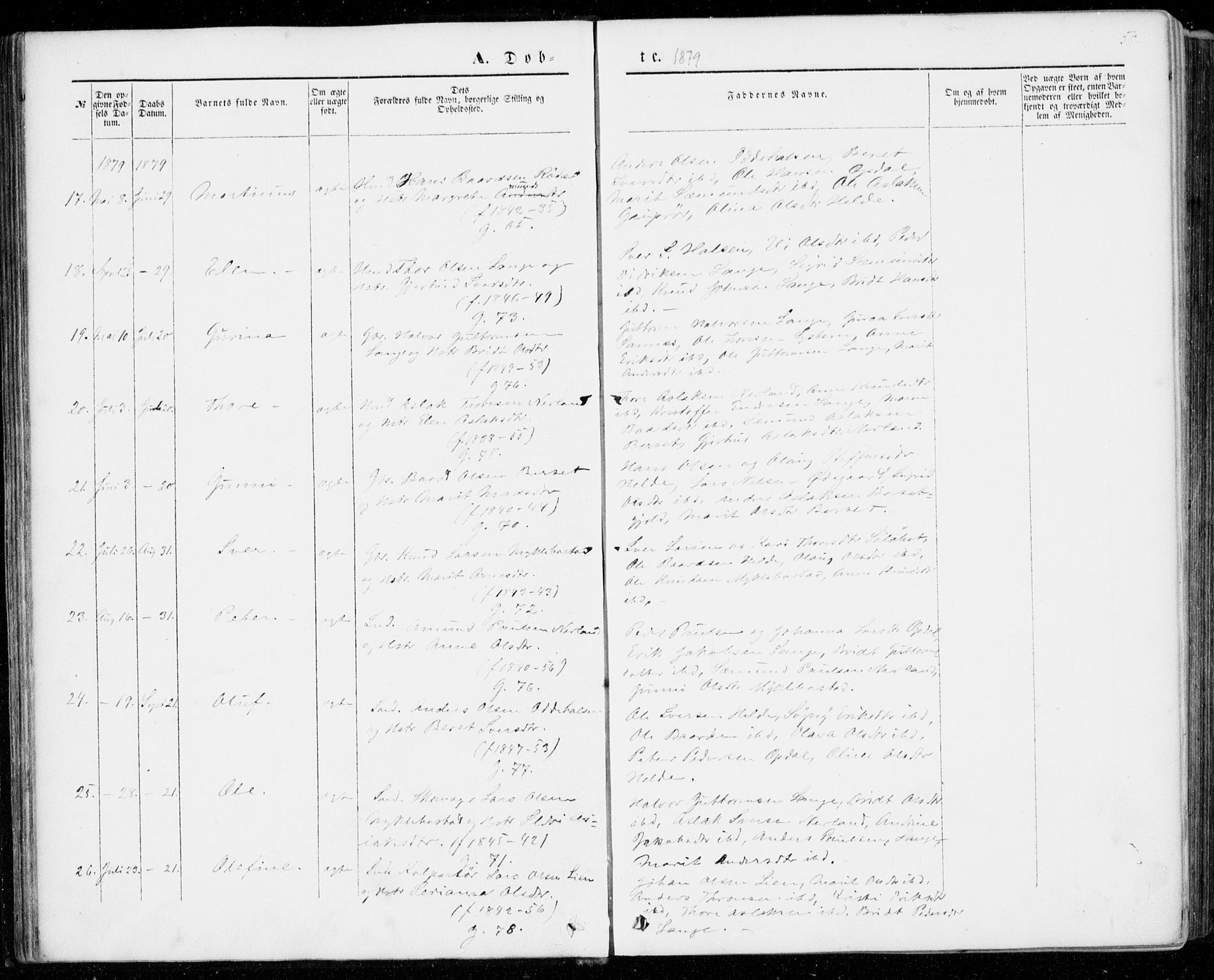 Ministerialprotokoller, klokkerbøker og fødselsregistre - Møre og Romsdal, AV/SAT-A-1454/554/L0643: Parish register (official) no. 554A01, 1846-1879, p. 50