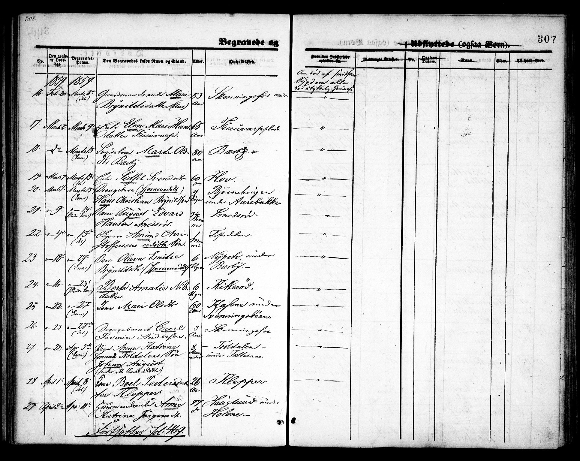Idd prestekontor Kirkebøker, SAO/A-10911/F/Fc/L0004b: Parish register (official) no. III 4B, 1848-1860, p. 307