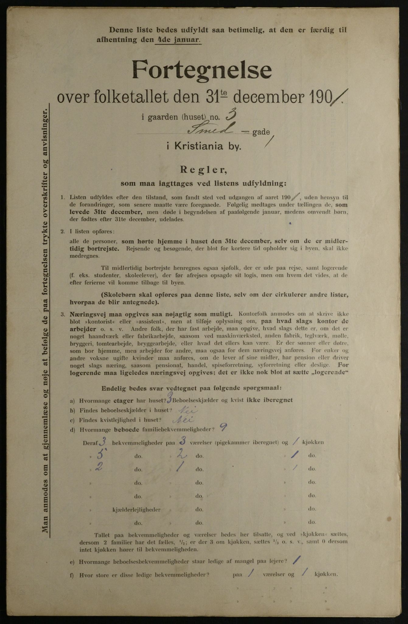 OBA, Municipal Census 1901 for Kristiania, 1901, p. 14962