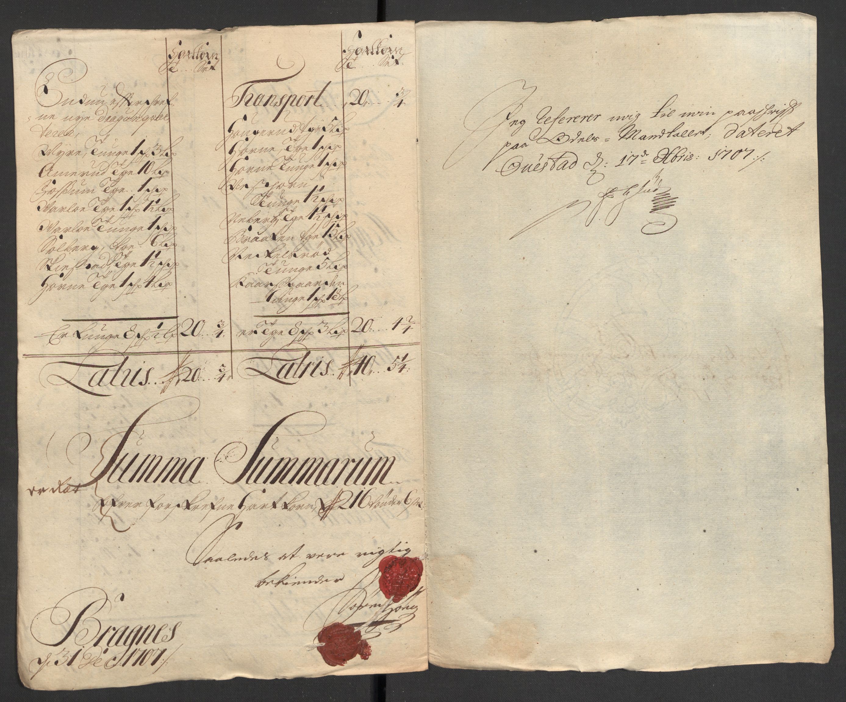 Rentekammeret inntil 1814, Reviderte regnskaper, Fogderegnskap, AV/RA-EA-4092/R30/L1701: Fogderegnskap Hurum, Røyken, Eiker og Lier, 1706-1707, p. 411