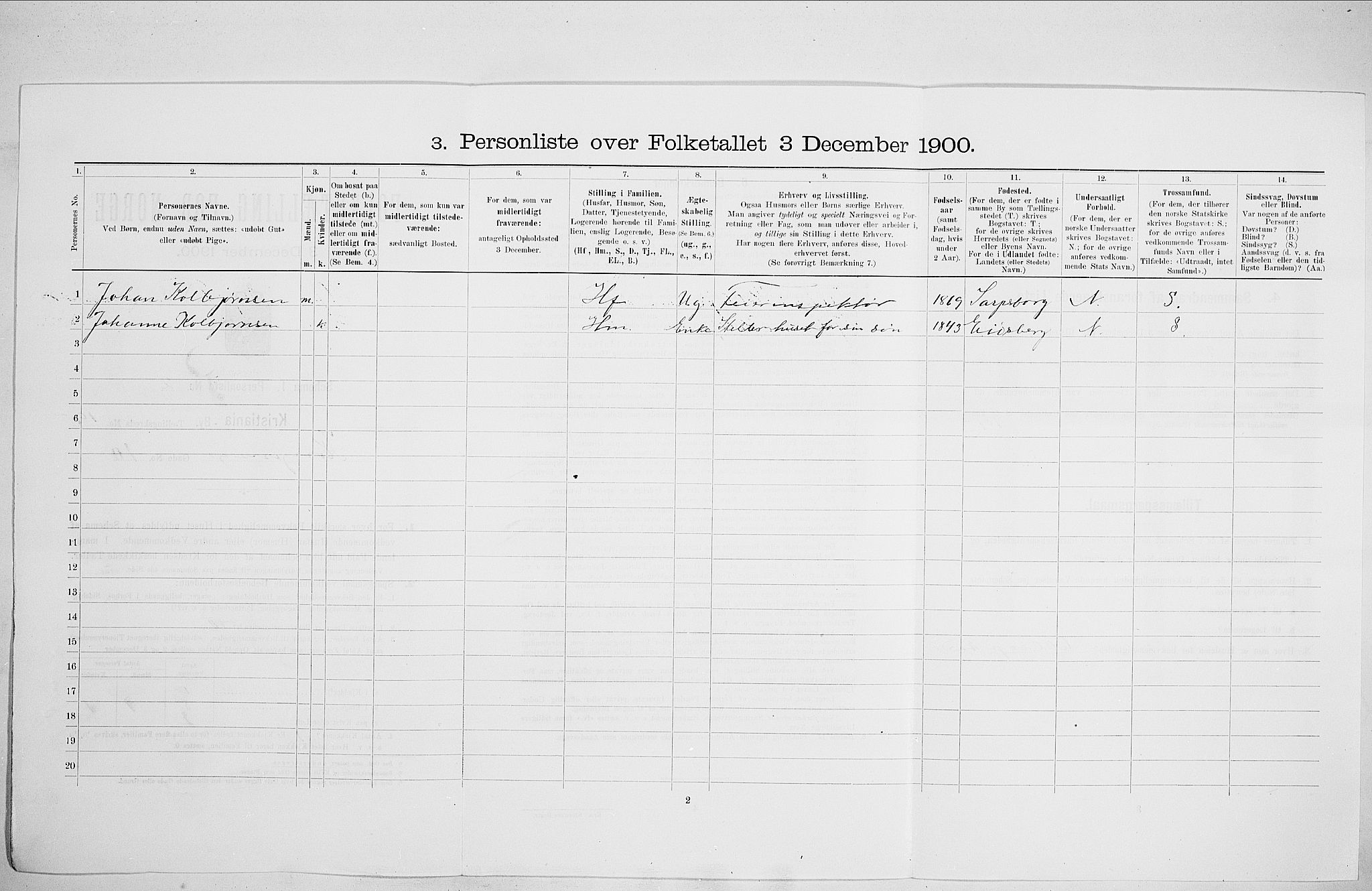 SAO, 1900 census for Kristiania, 1900, p. 48748