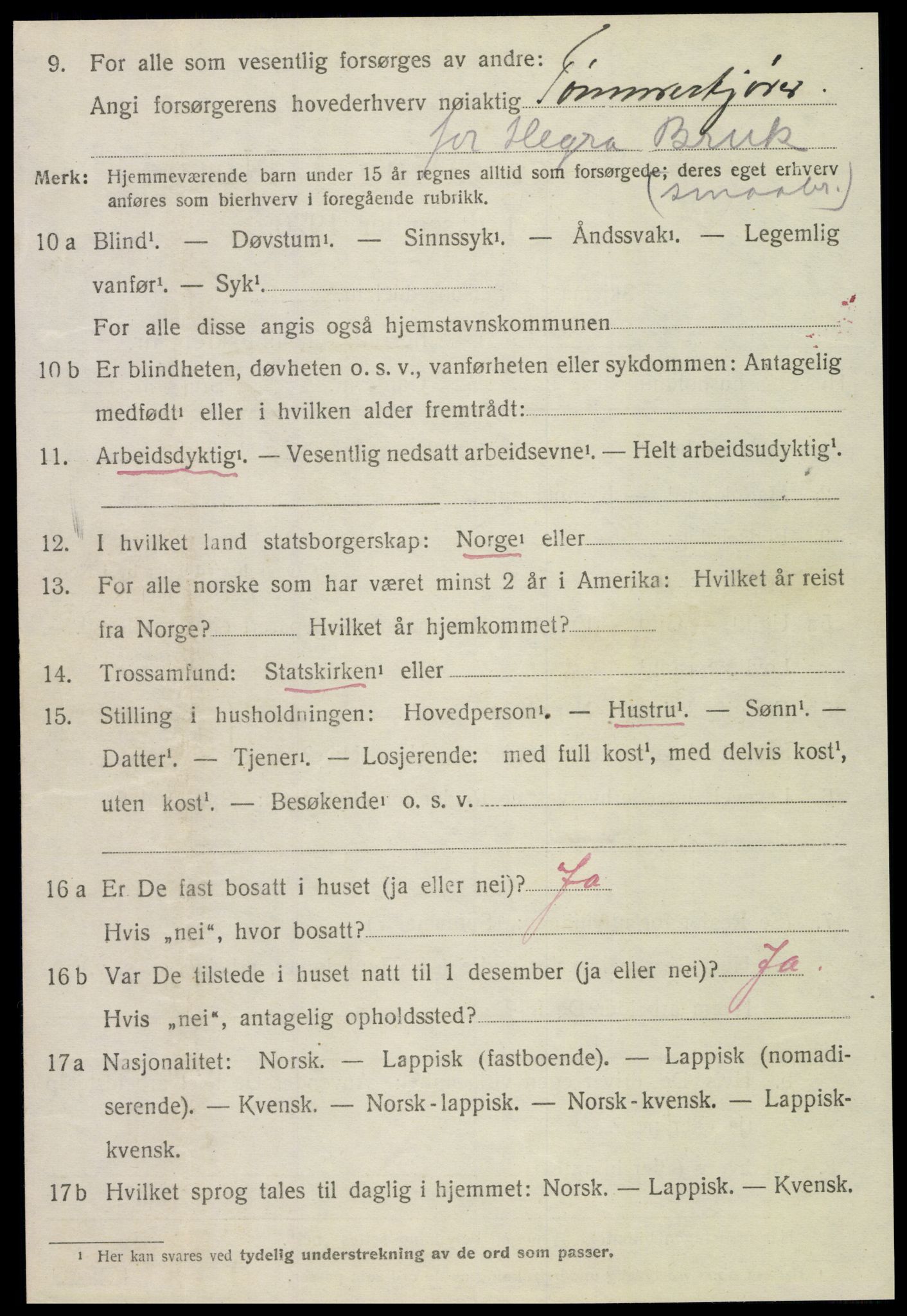 SAT, 1920 census for Meråker, 1920, p. 1737