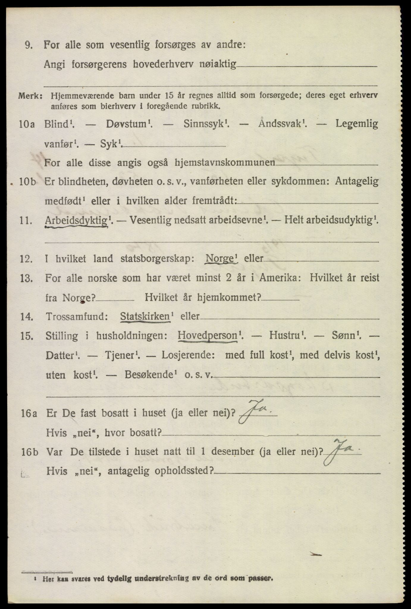 SAH, 1920 census for Trysil, 1920, p. 8706