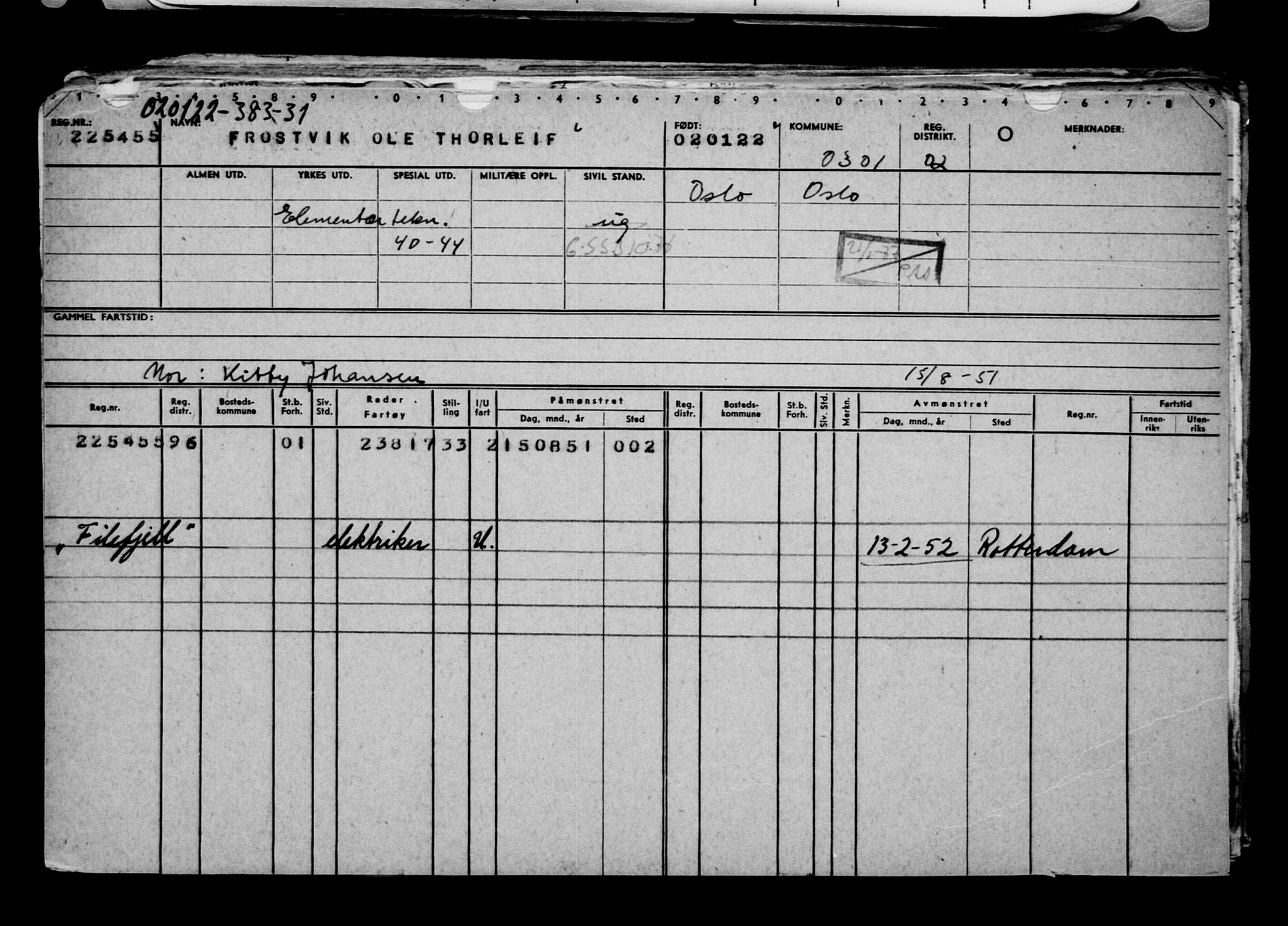 Direktoratet for sjømenn, AV/RA-S-3545/G/Gb/L0201: Hovedkort, 1921-1922, p. 468