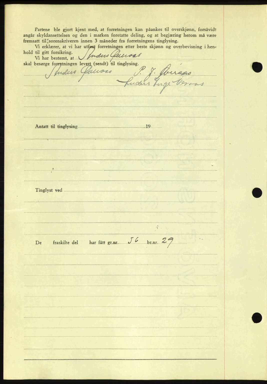 Romsdal sorenskriveri, AV/SAT-A-4149/1/2/2C: Mortgage book no. A14, 1943-1943, Diary no: : 652/1943