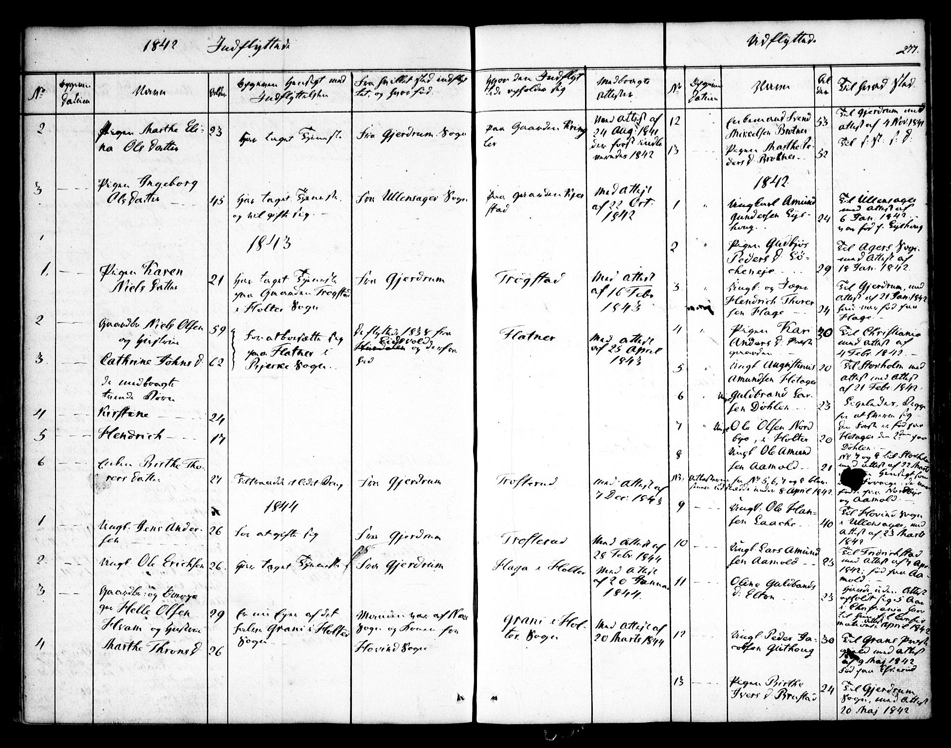 Nannestad prestekontor Kirkebøker, SAO/A-10414a/F/Fa/L0010: Parish register (official) no. I 10, 1840-1850, p. 277