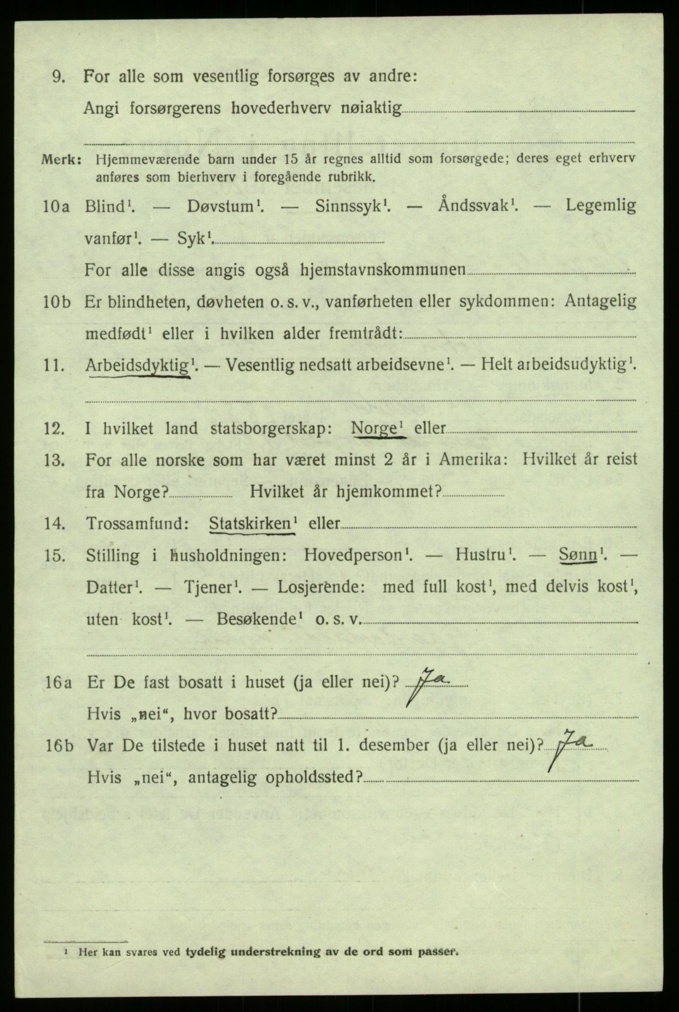 SAB, 1920 census for Sogndal, 1920, p. 5176