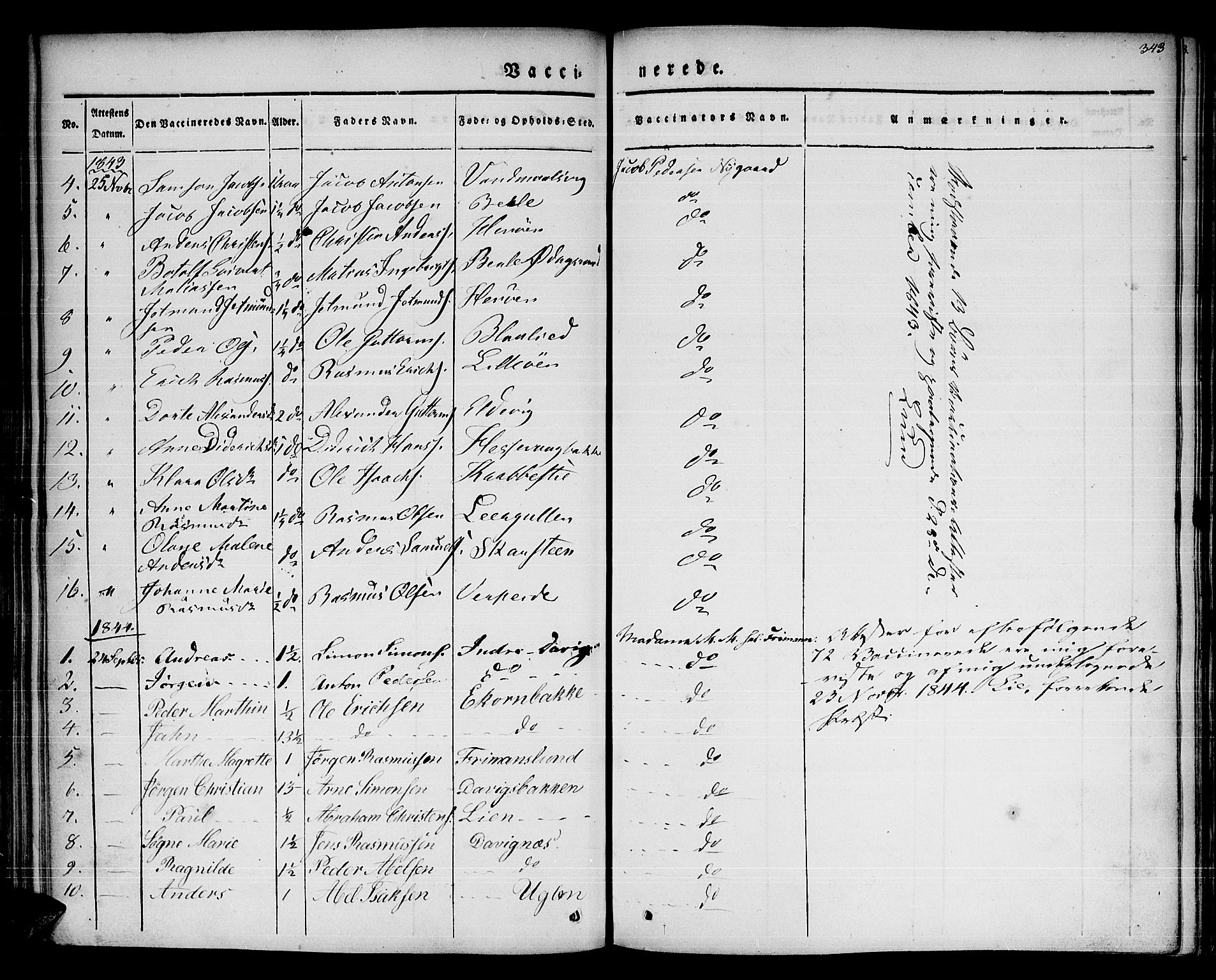 Davik sokneprestembete, AV/SAB-A-79701/H/Haa/Haaa/L0004: Parish register (official) no. A 4, 1830-1849, p. 343