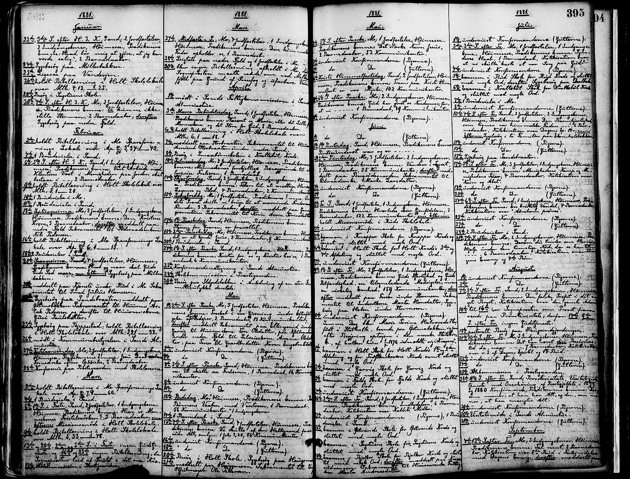 Nord-Odal prestekontor, AV/SAH-PREST-032/H/Ha/Haa/L0005: Parish register (official) no. 5, 1874-1885, p. 395