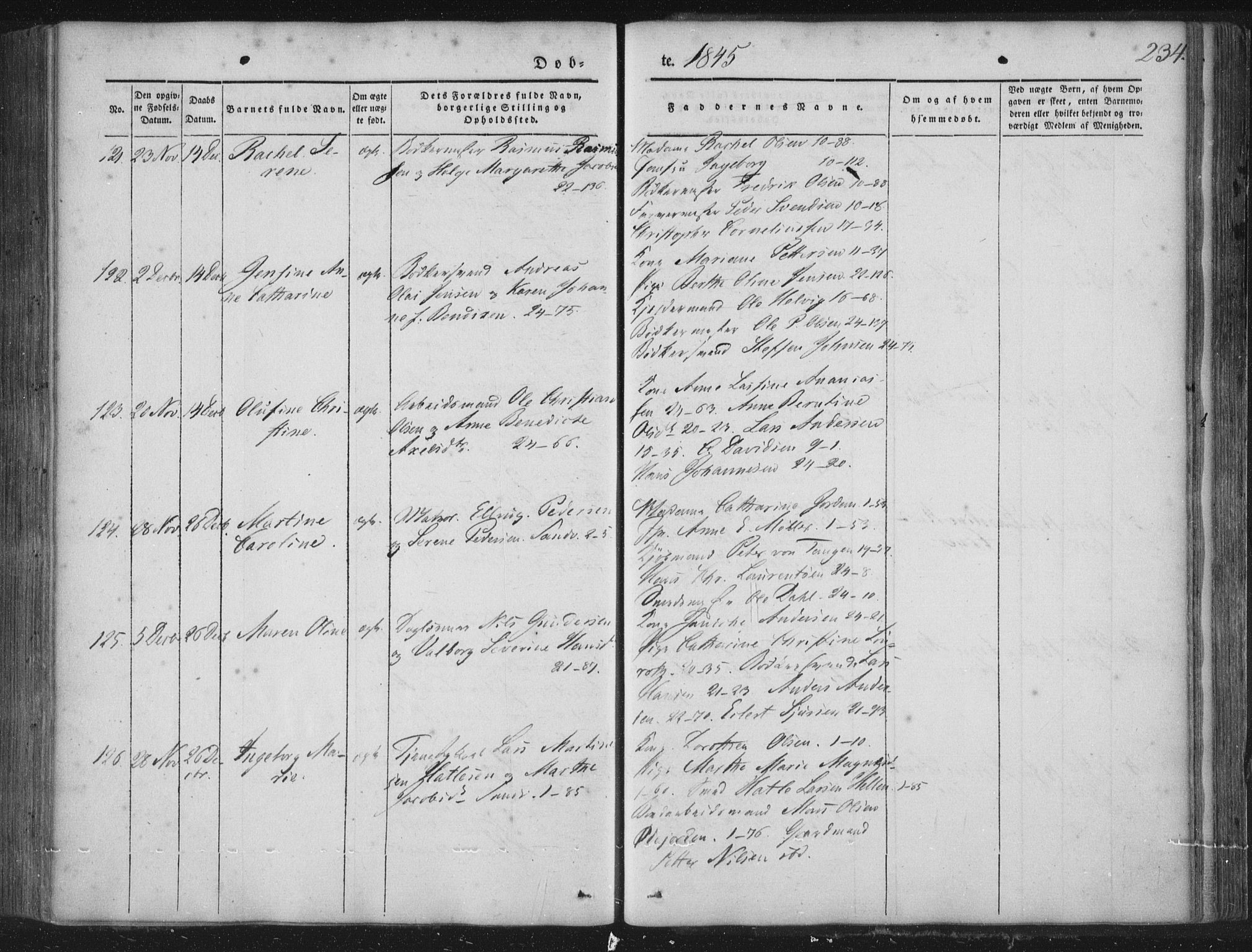 Korskirken sokneprestembete, SAB/A-76101/H/Haa/L0016: Parish register (official) no. B 2, 1841-1851, p. 234