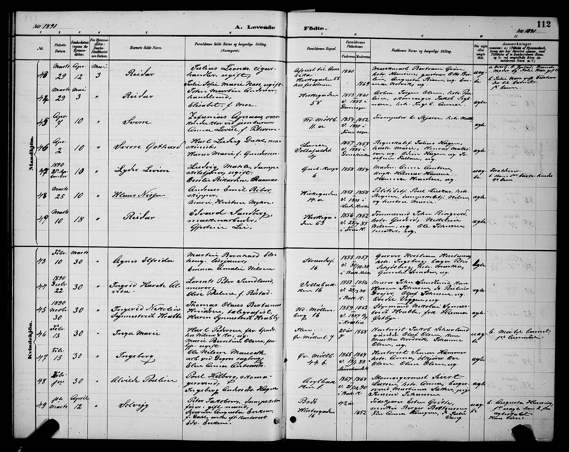 Ministerialprotokoller, klokkerbøker og fødselsregistre - Sør-Trøndelag, AV/SAT-A-1456/604/L0222: Parish register (copy) no. 604C05, 1886-1895, p. 112